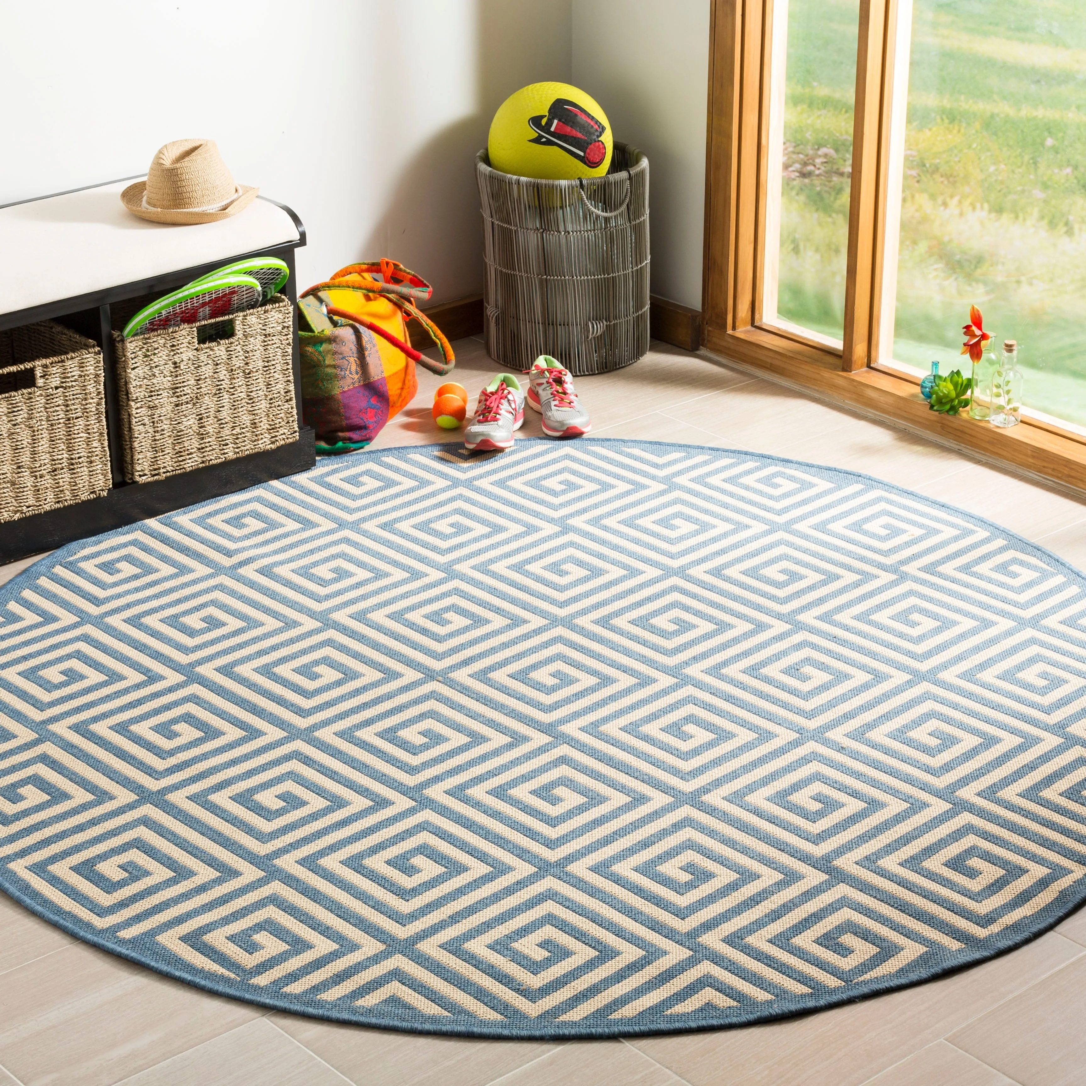 SAFAVIEH Linden Cathy Indoor/ Outdoor Waterproof Patio Backyard Rug