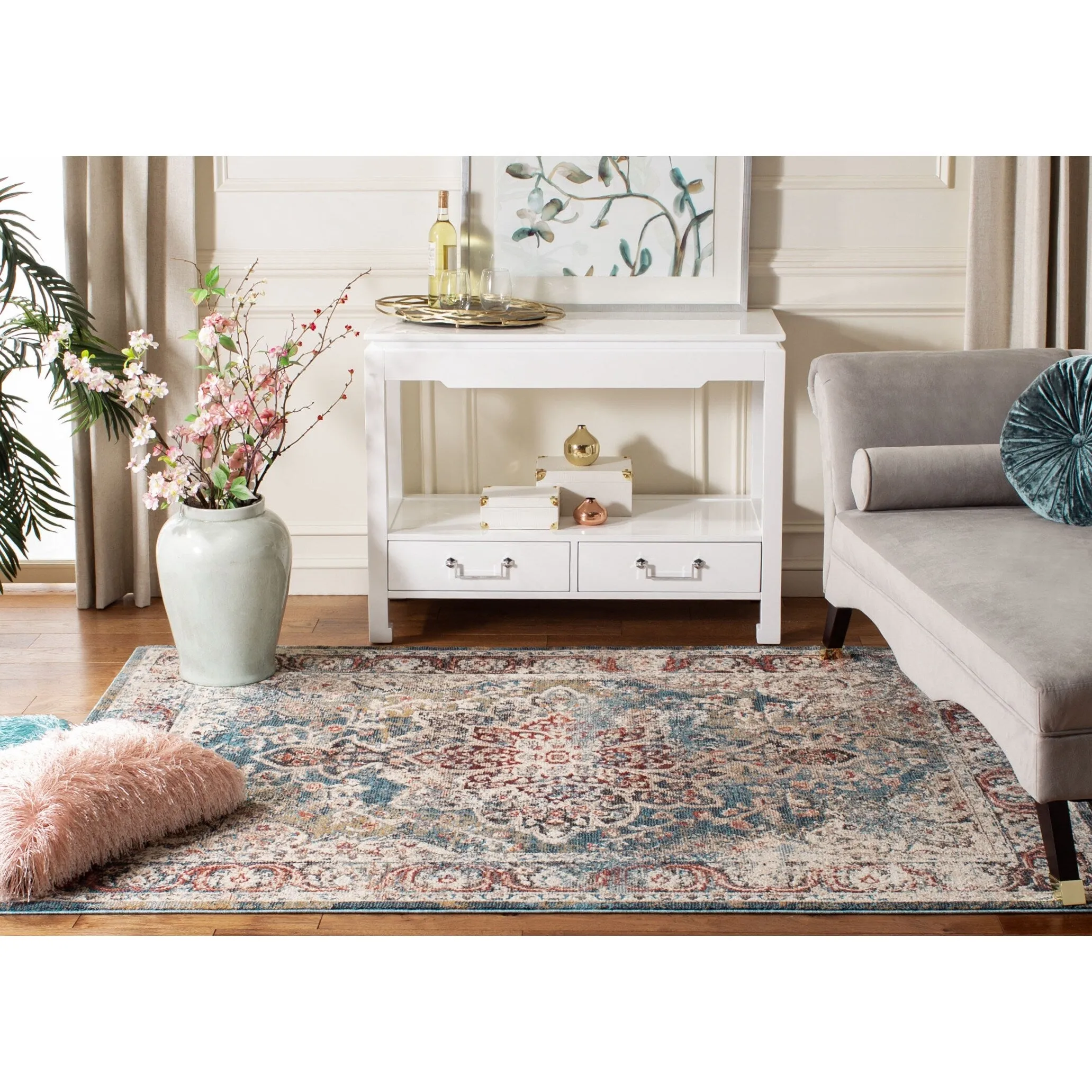 SAFAVIEH Lyric Vintage Medallion Polyester Rug