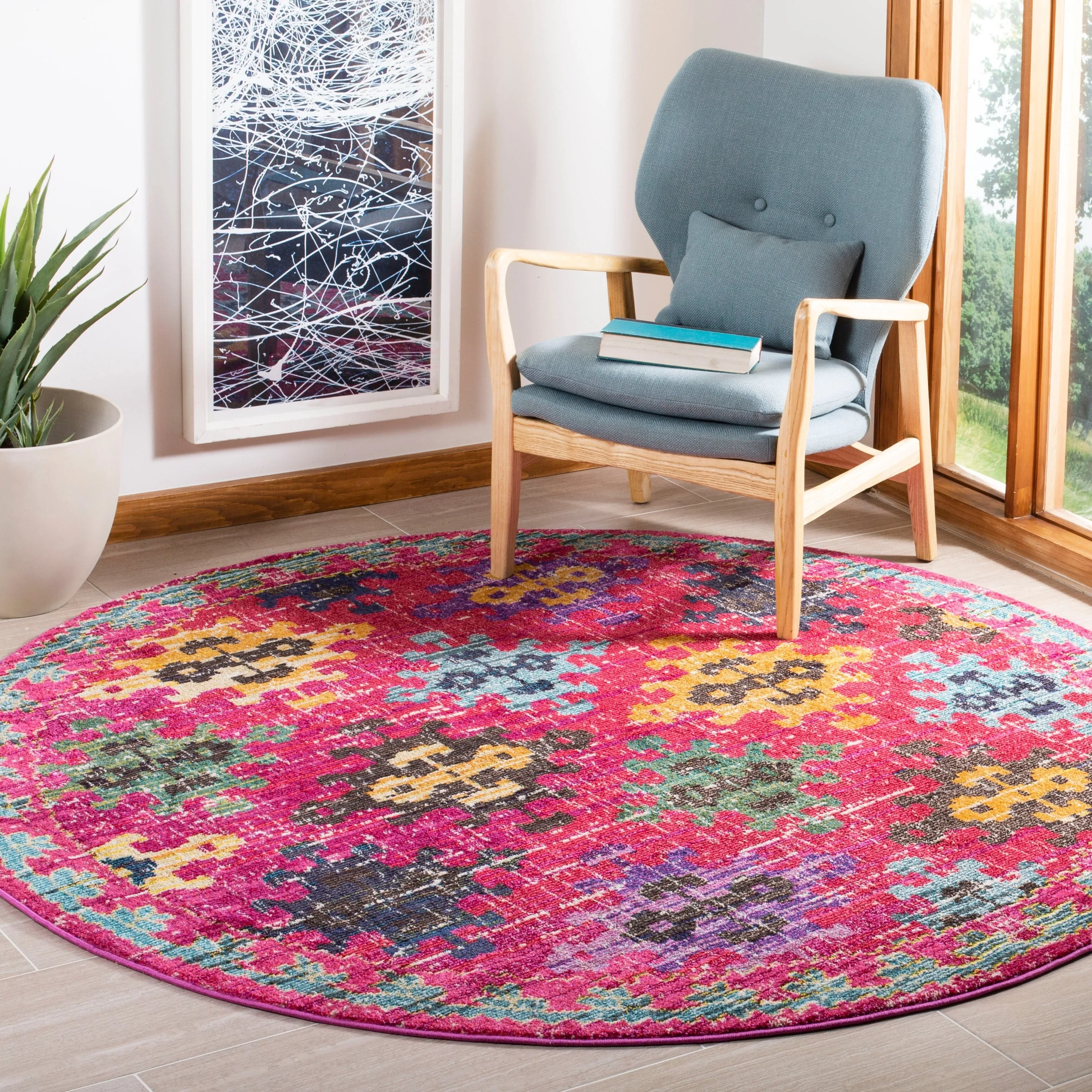 SAFAVIEH Monaco Joanne Distressed Boho Rug