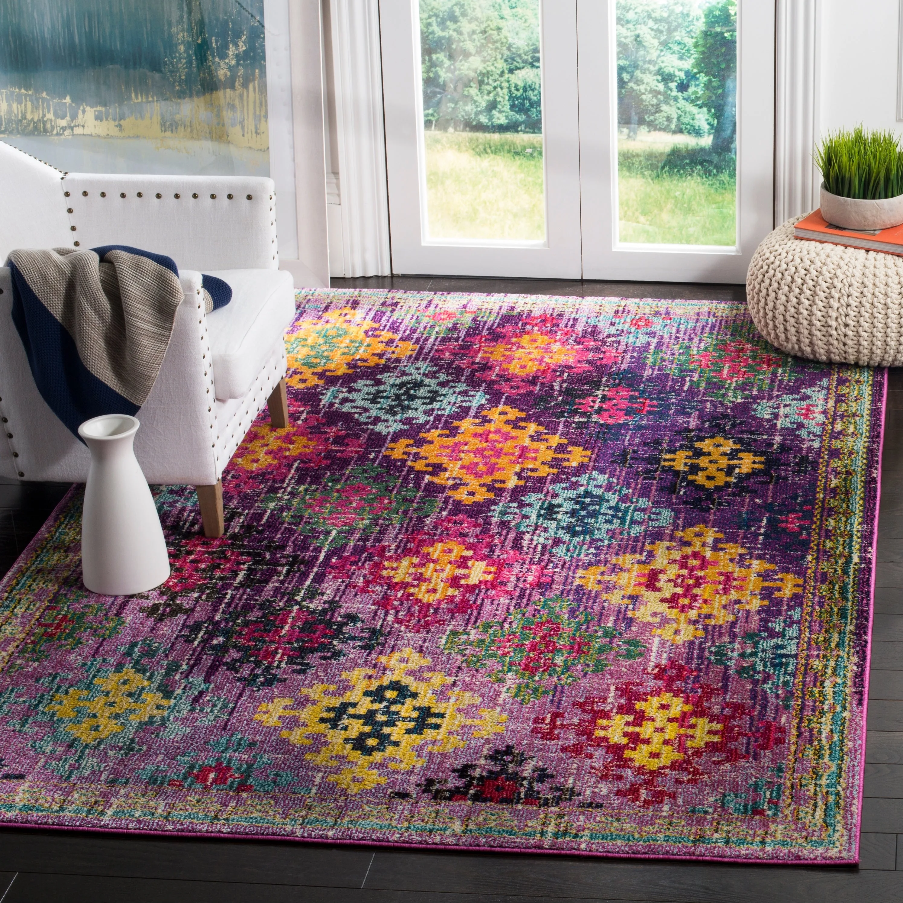 SAFAVIEH Monaco Joanne Distressed Boho Rug