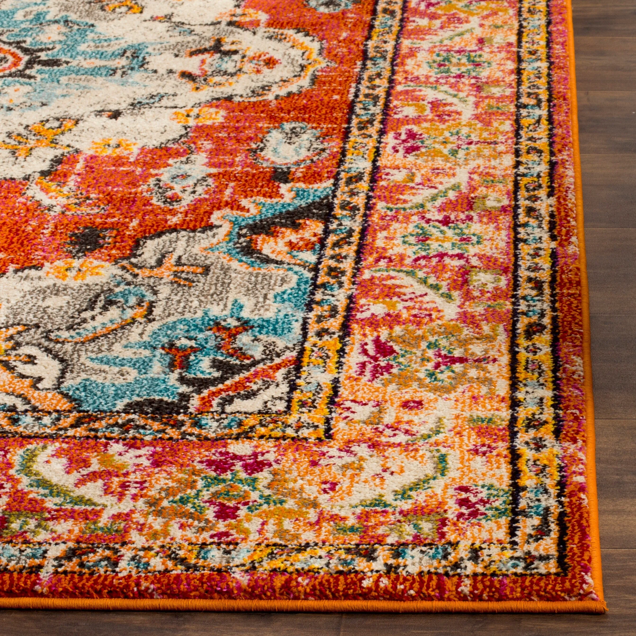 SAFAVIEH Monaco Oceane Boho Medallion Distressed Area Rug