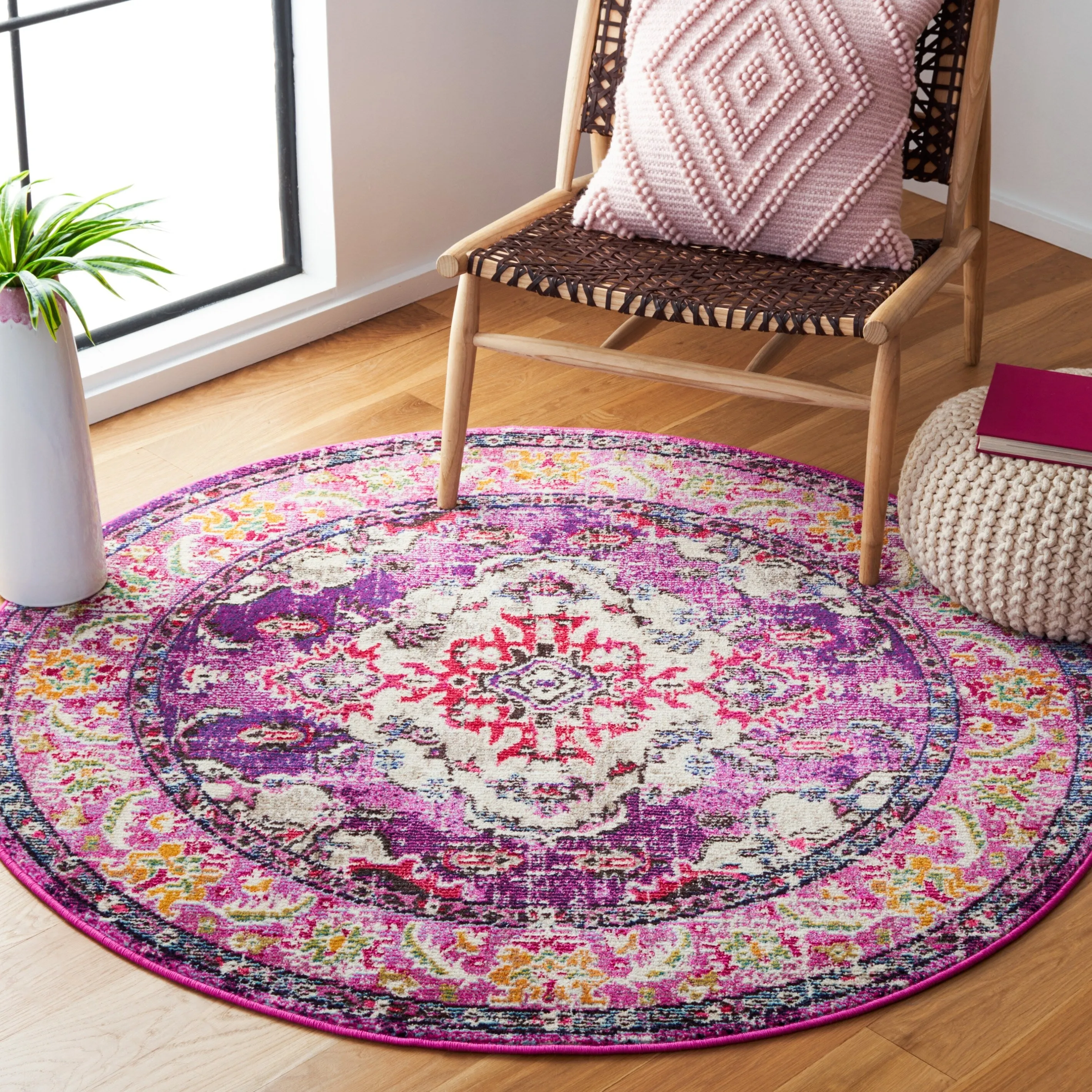 SAFAVIEH Monaco Oceane Boho Medallion Distressed Area Rug