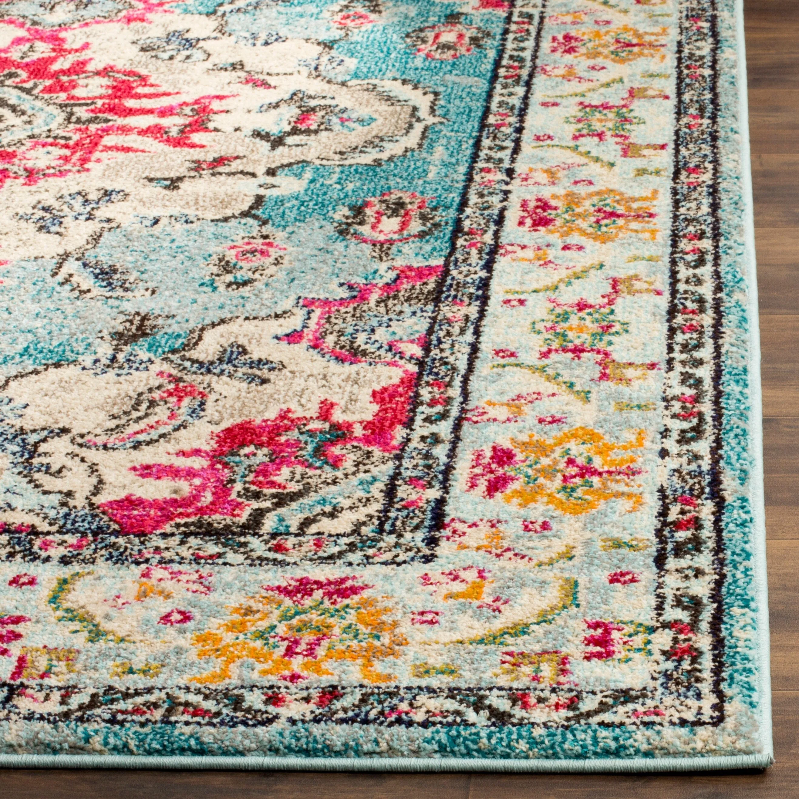 SAFAVIEH Monaco Oceane Boho Medallion Distressed Area Rug