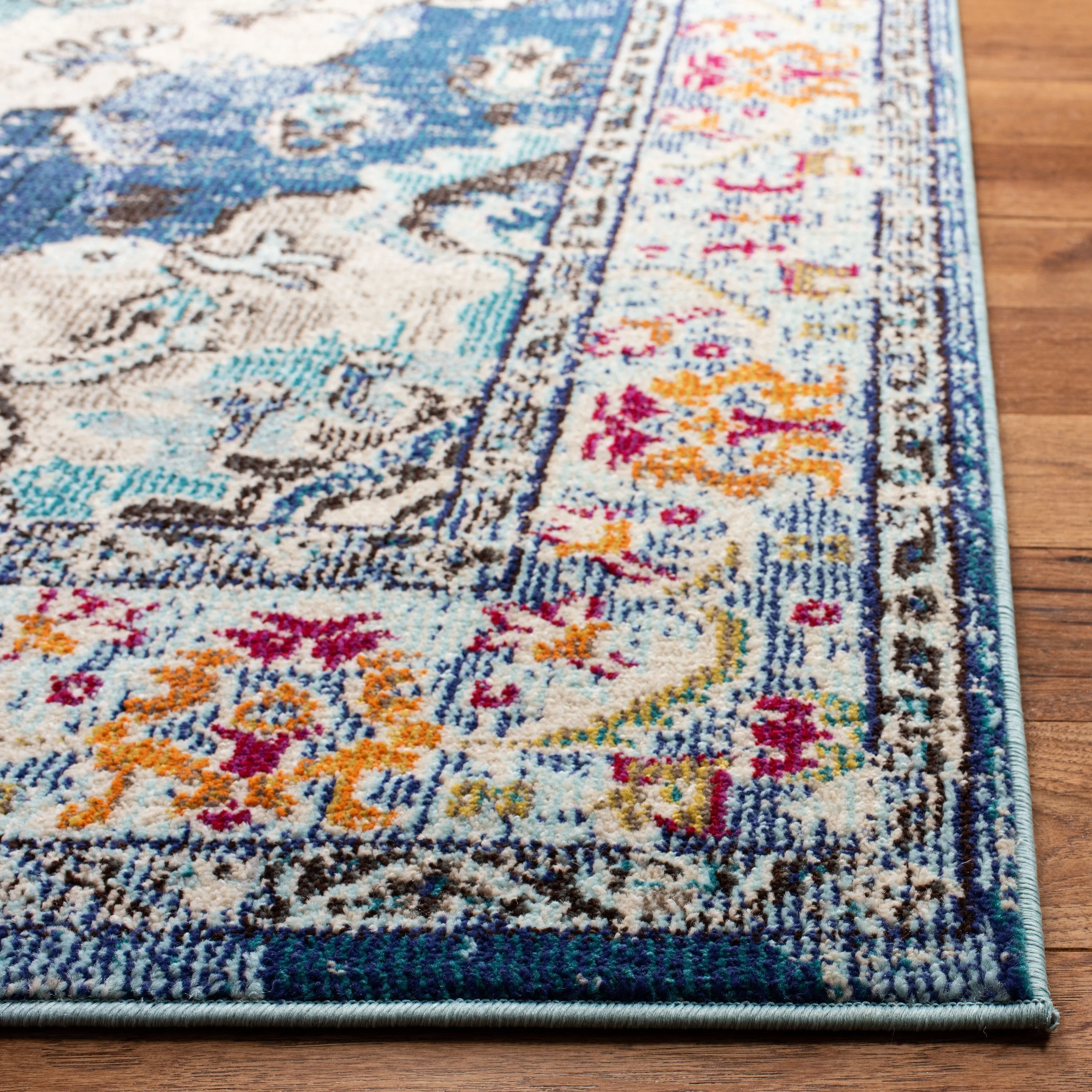 SAFAVIEH Monaco Oceane Boho Medallion Distressed Area Rug
