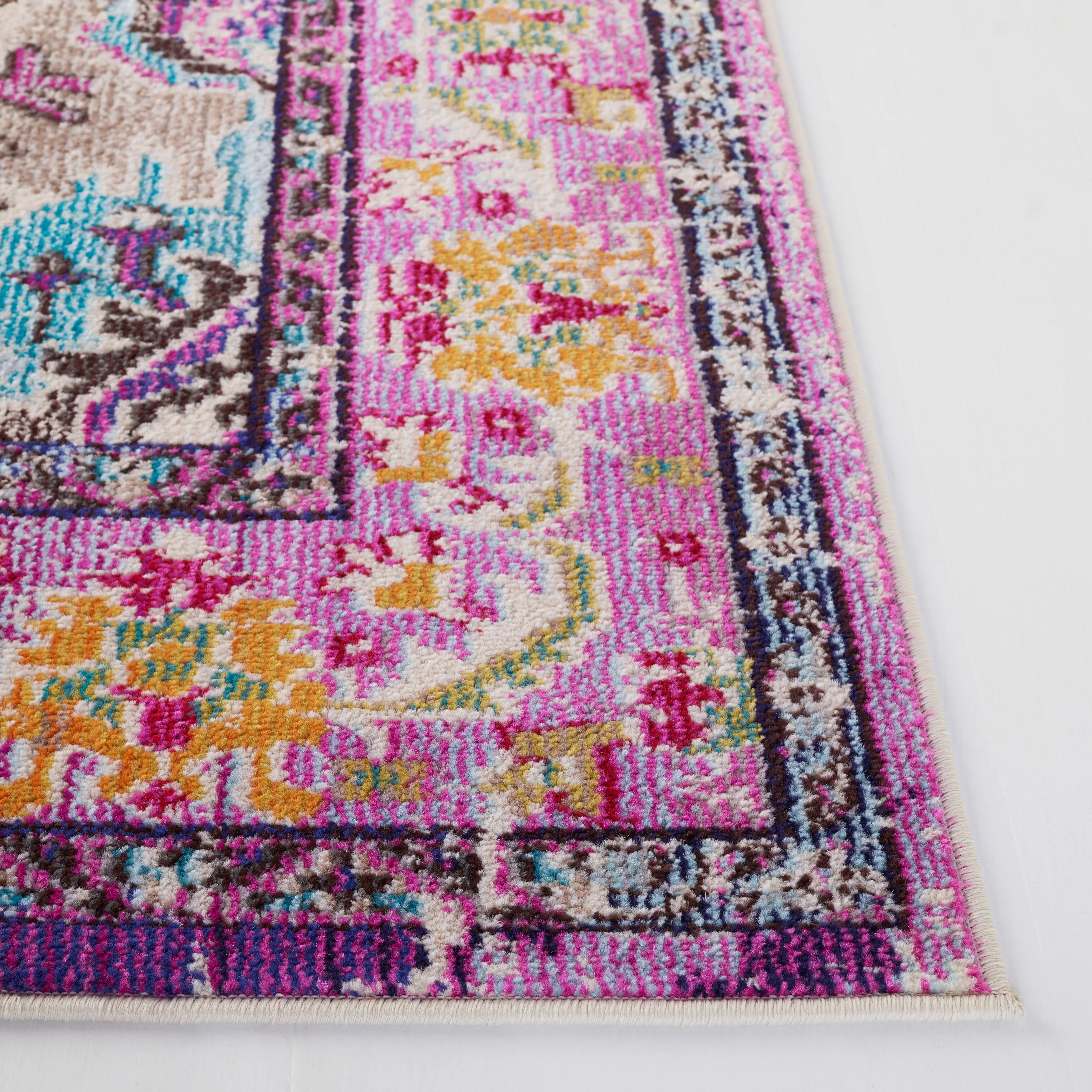 SAFAVIEH Monaco Oceane Boho Medallion Distressed Area Rug