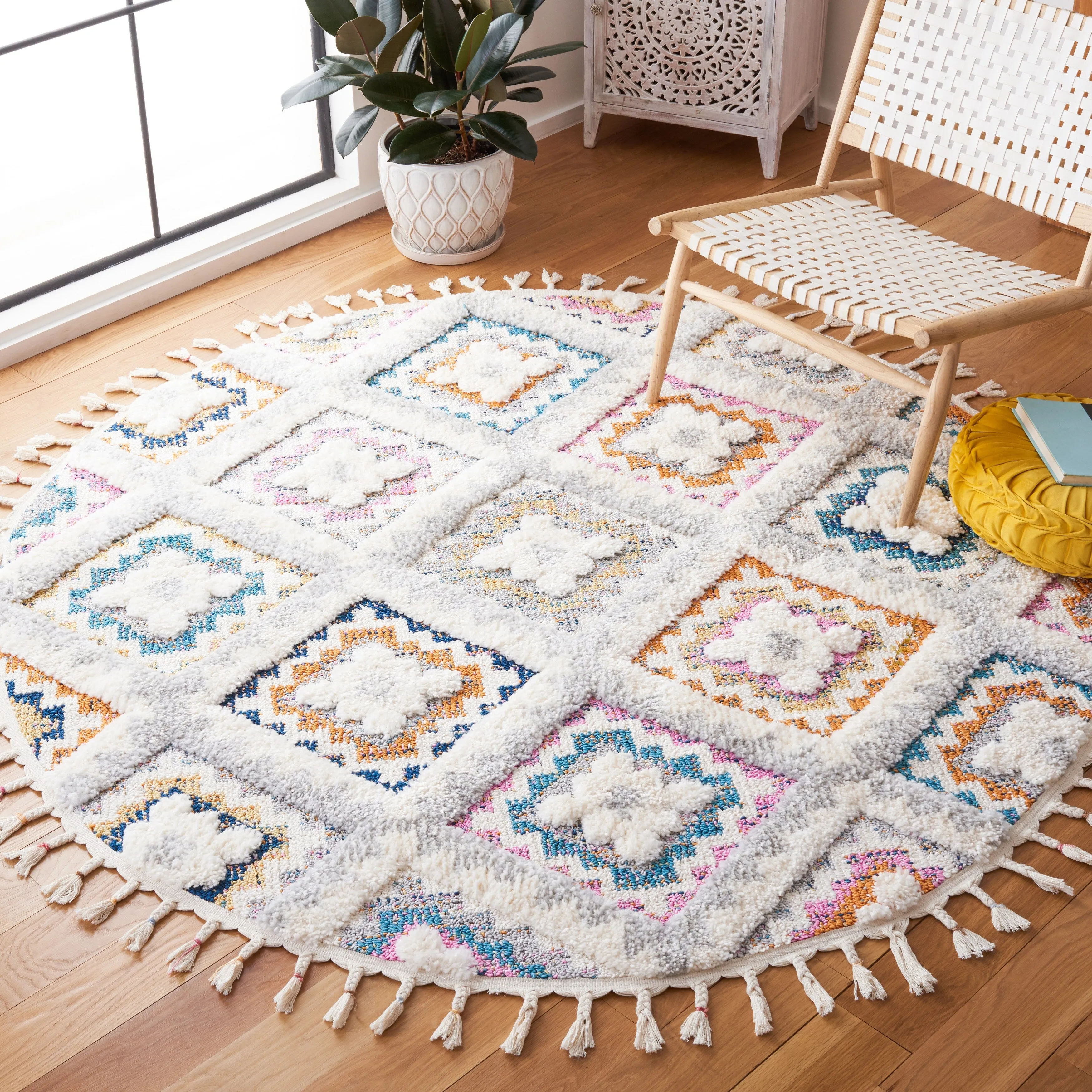 SAFAVIEH Moroccan Fringe Shag Margueritta Rug