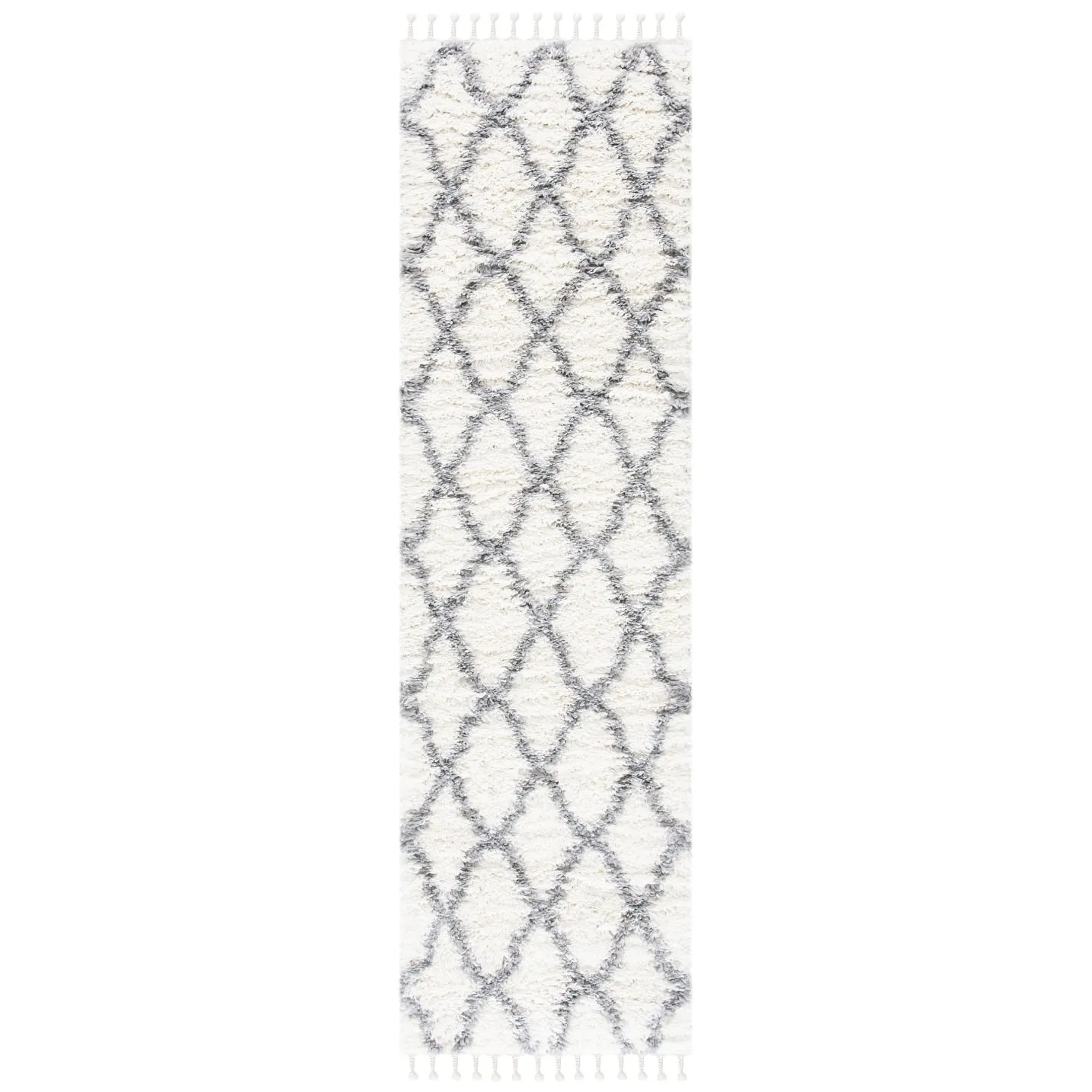 SAFAVIEH Moroccan Tassel Shag Almeta Diamond 1.5-inch Thick Rug