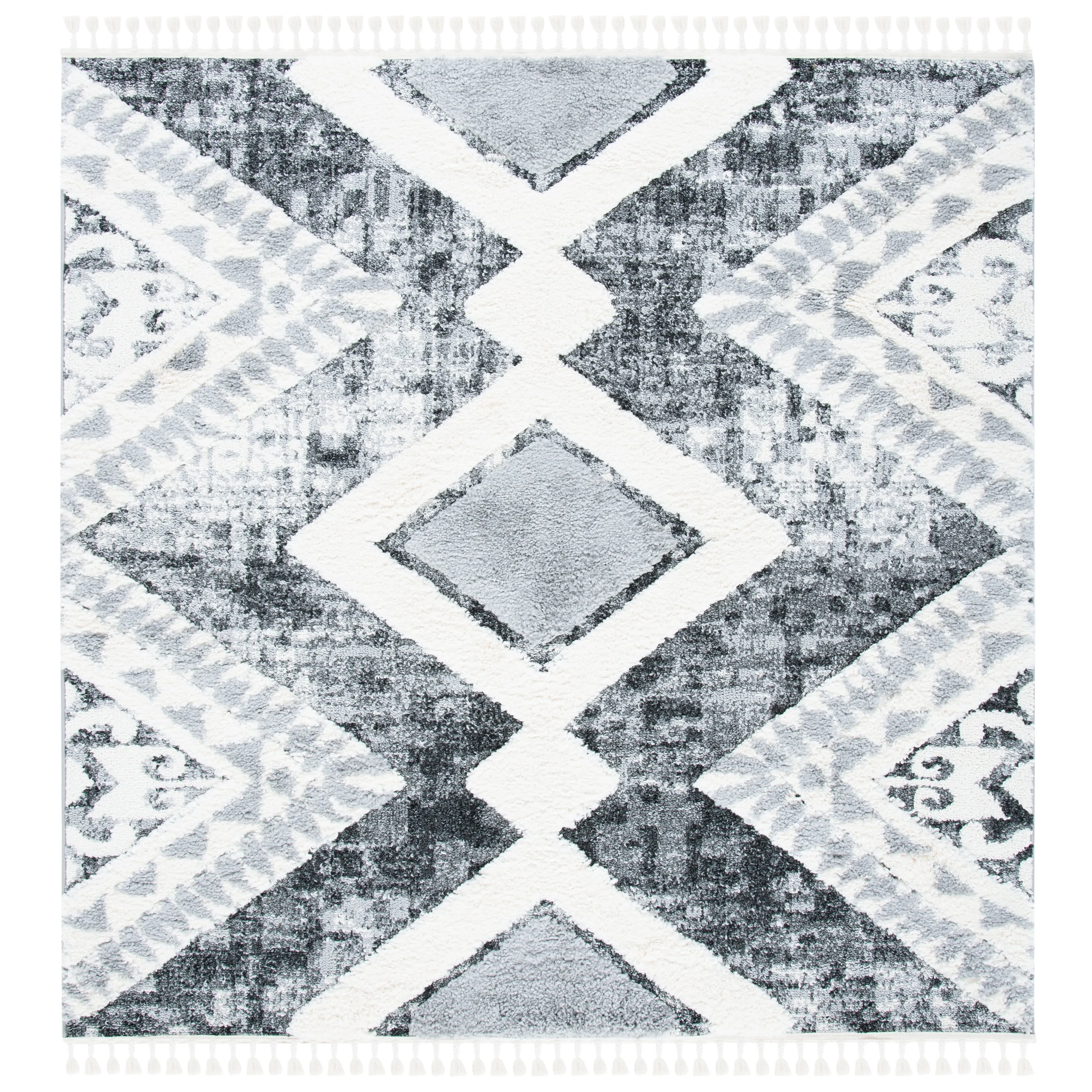 SAFAVIEH Moroccan Tassel Shag Irva 2-inch Thick Rug
