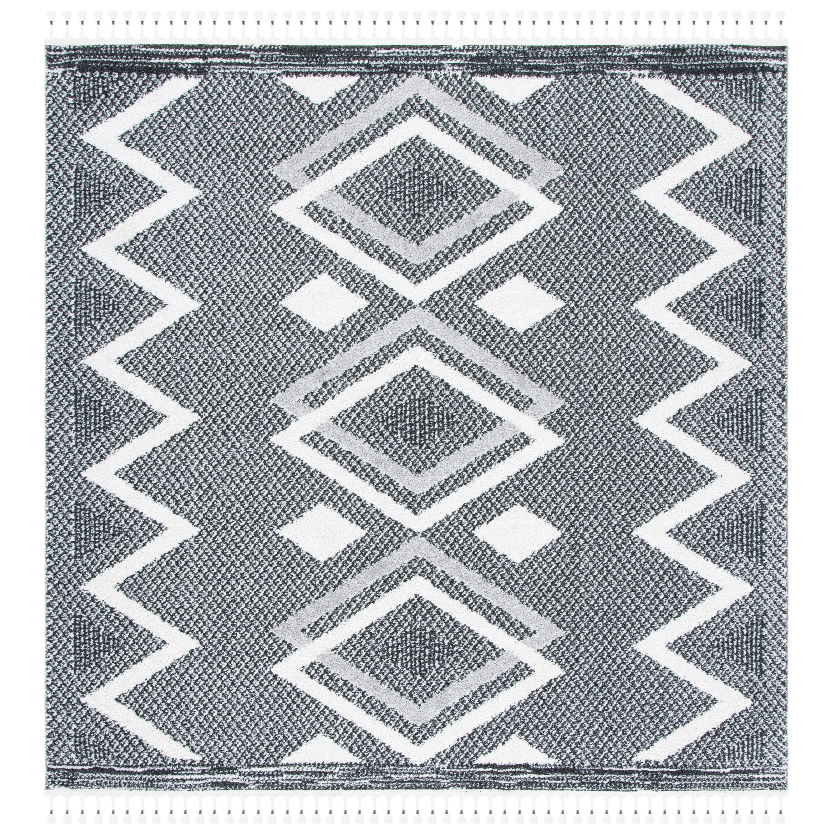 SAFAVIEH Moroccan Tassel Shag Portia Tribal 0.75-inch Thick Rug