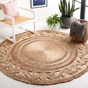SAFAVIEH Natural Fiber Inas French Country Round Jute Rug