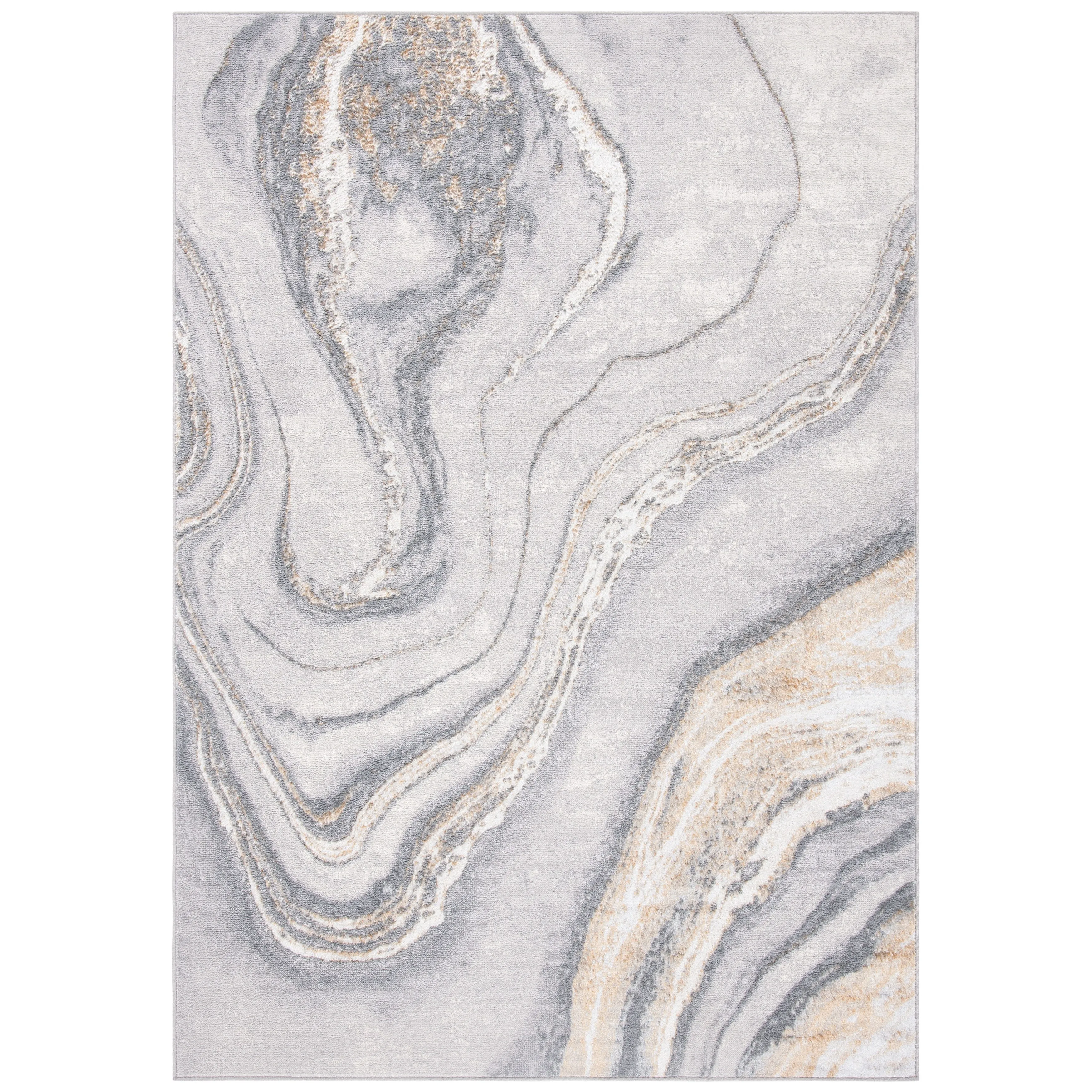 SAFAVIEH Orchard Ayala Modern Abstract Rug - Grey/Gold - 5' 5 x 7' 7