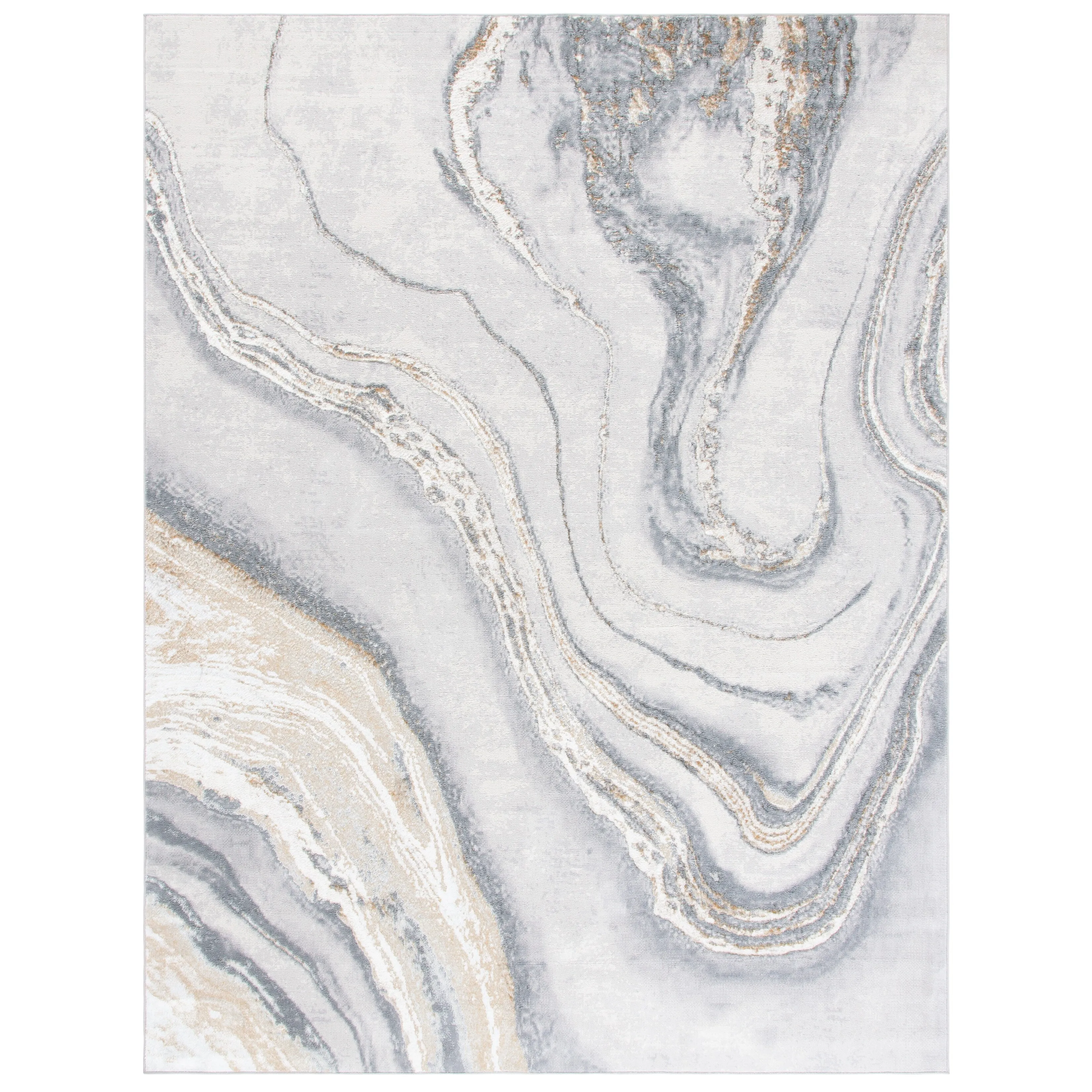 SAFAVIEH Orchard Ayala Modern Abstract Rug - Grey/Gold - 5' 5 x 7' 7