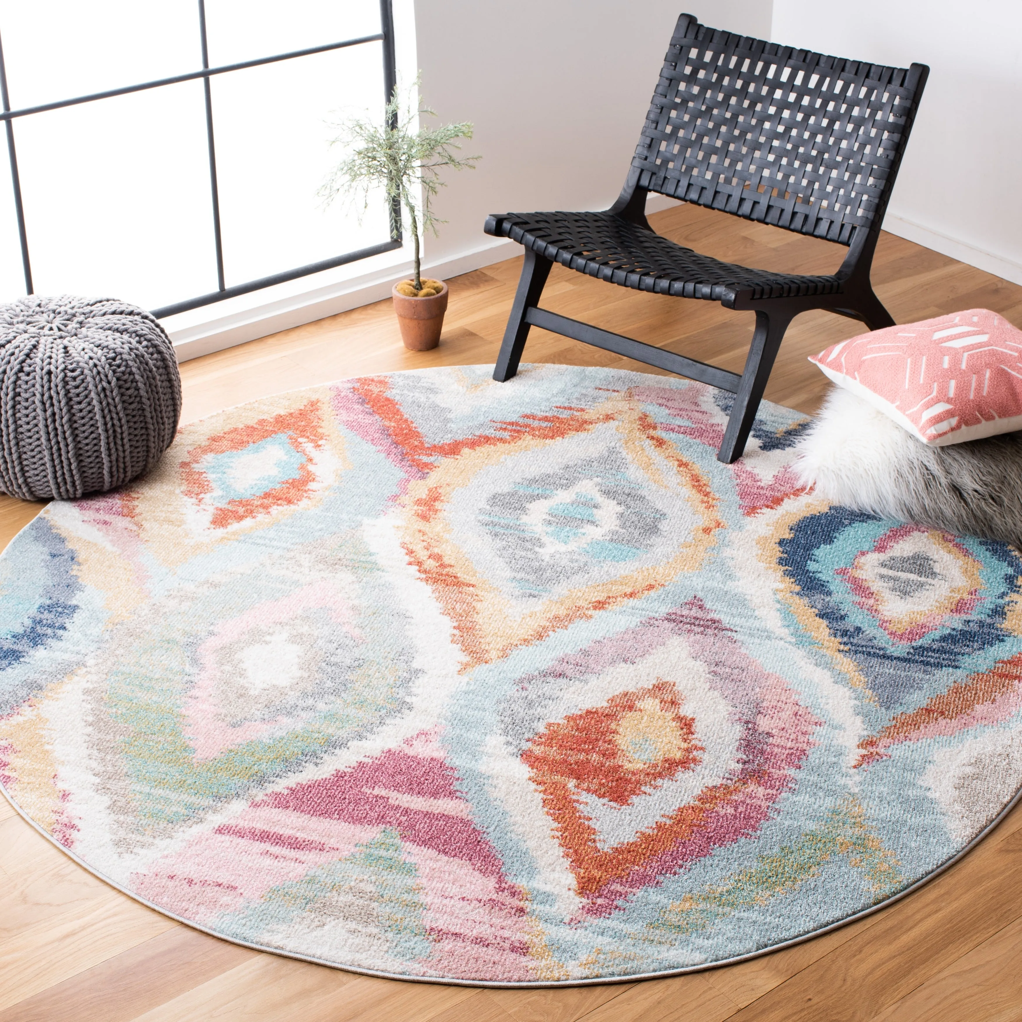 SAFAVIEH Phoenix Akari Boho Distressed Rug