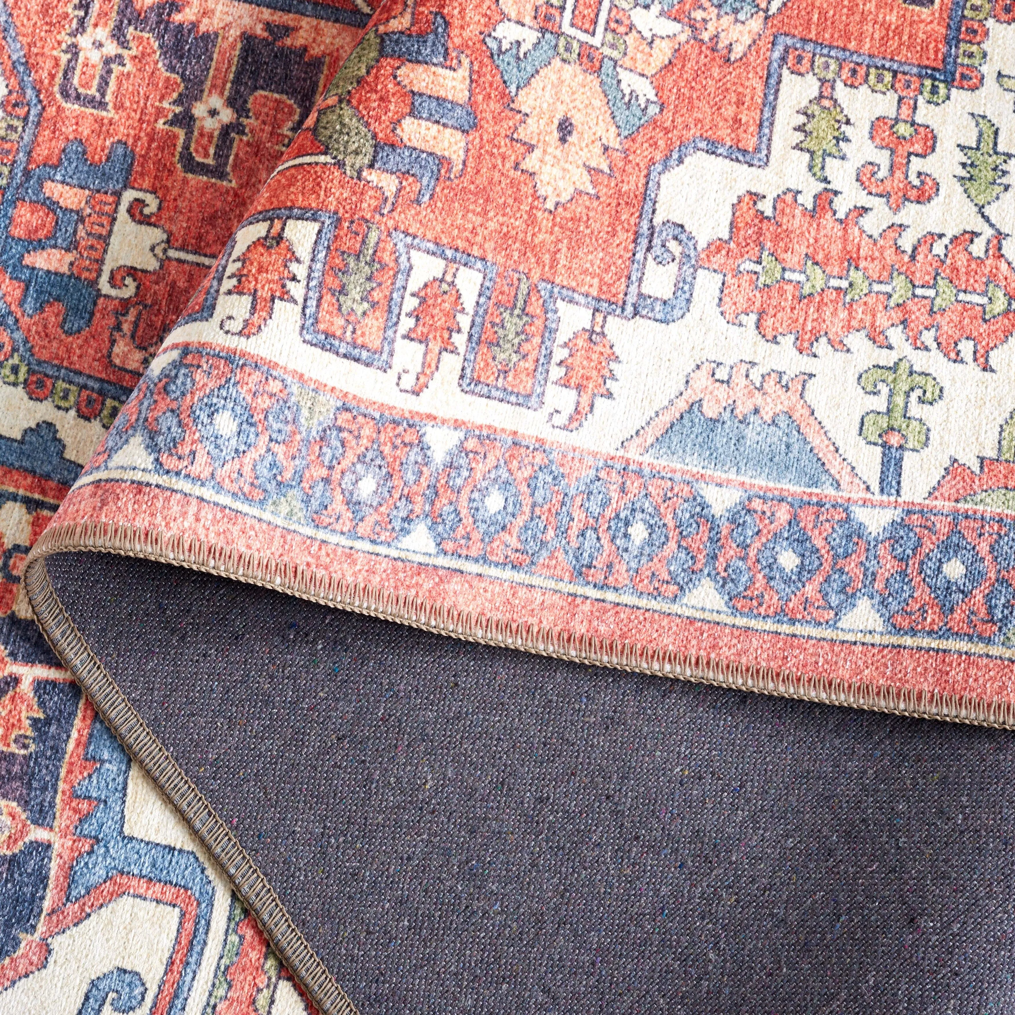 SAFAVIEH Serapi Liller Traditional Machine Washable Cotton Rug