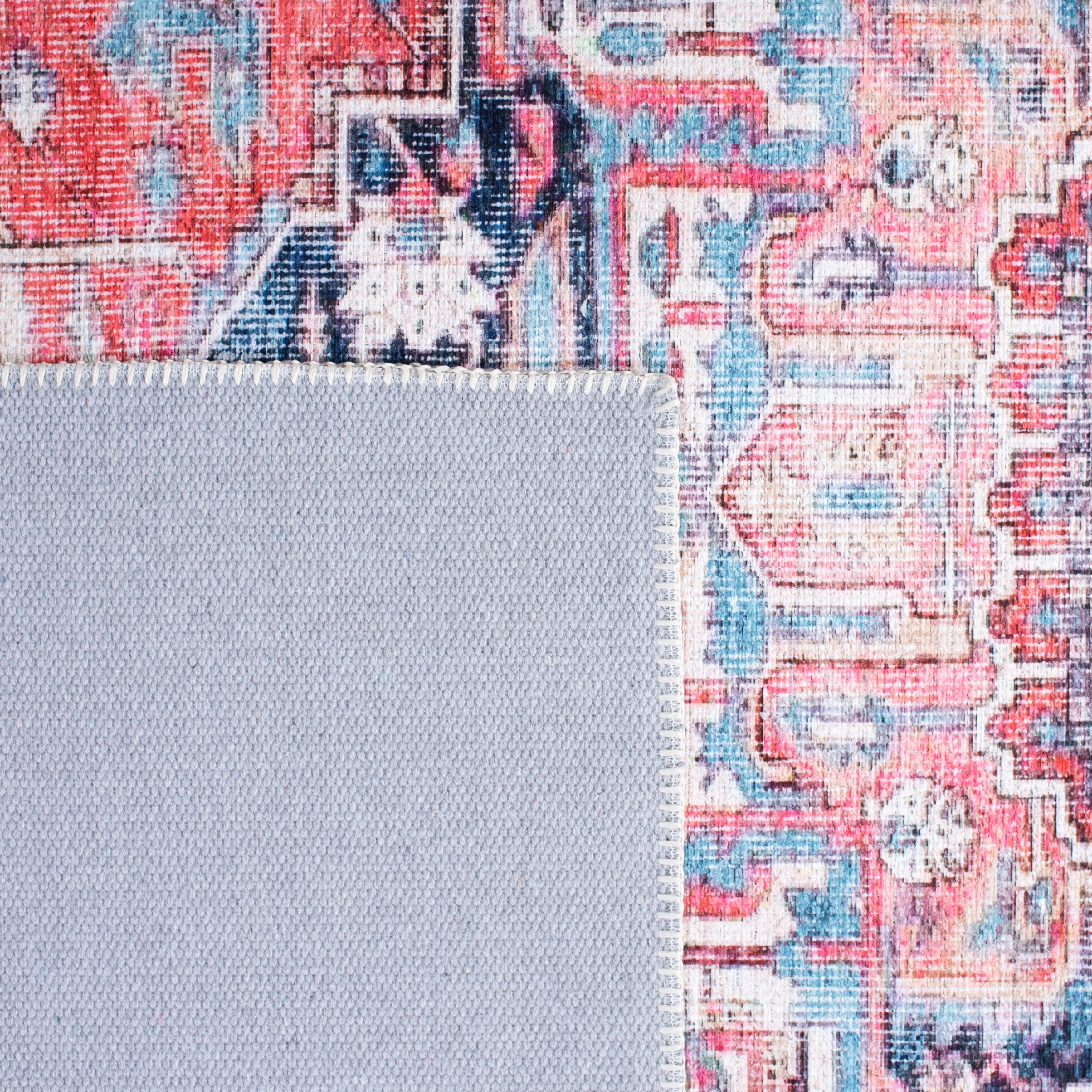 SAFAVIEH Serapi Machine Washable Vallie Medallion Distressed Rug