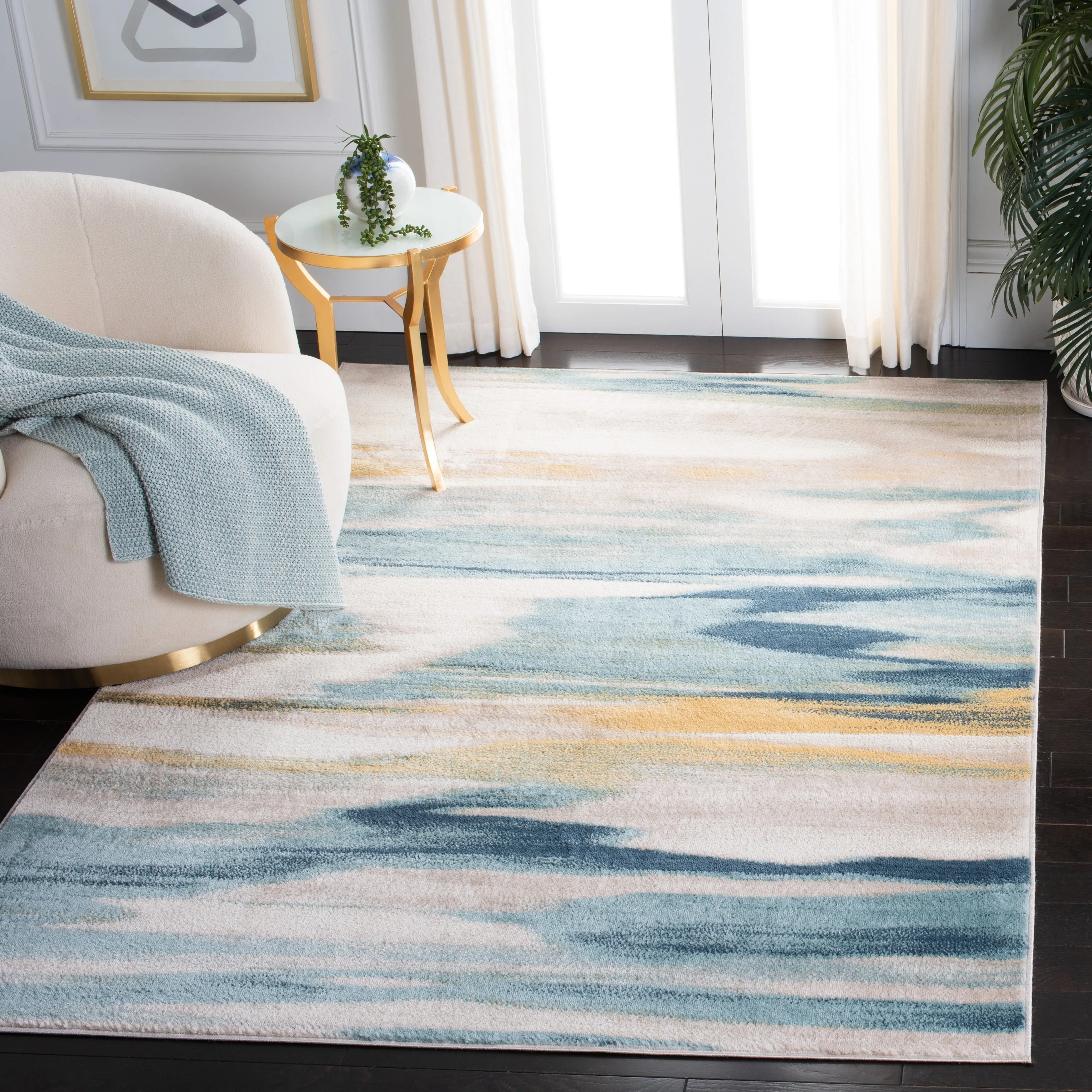 SAFAVIEH. Skyler Zalja Modern Abstract Rug