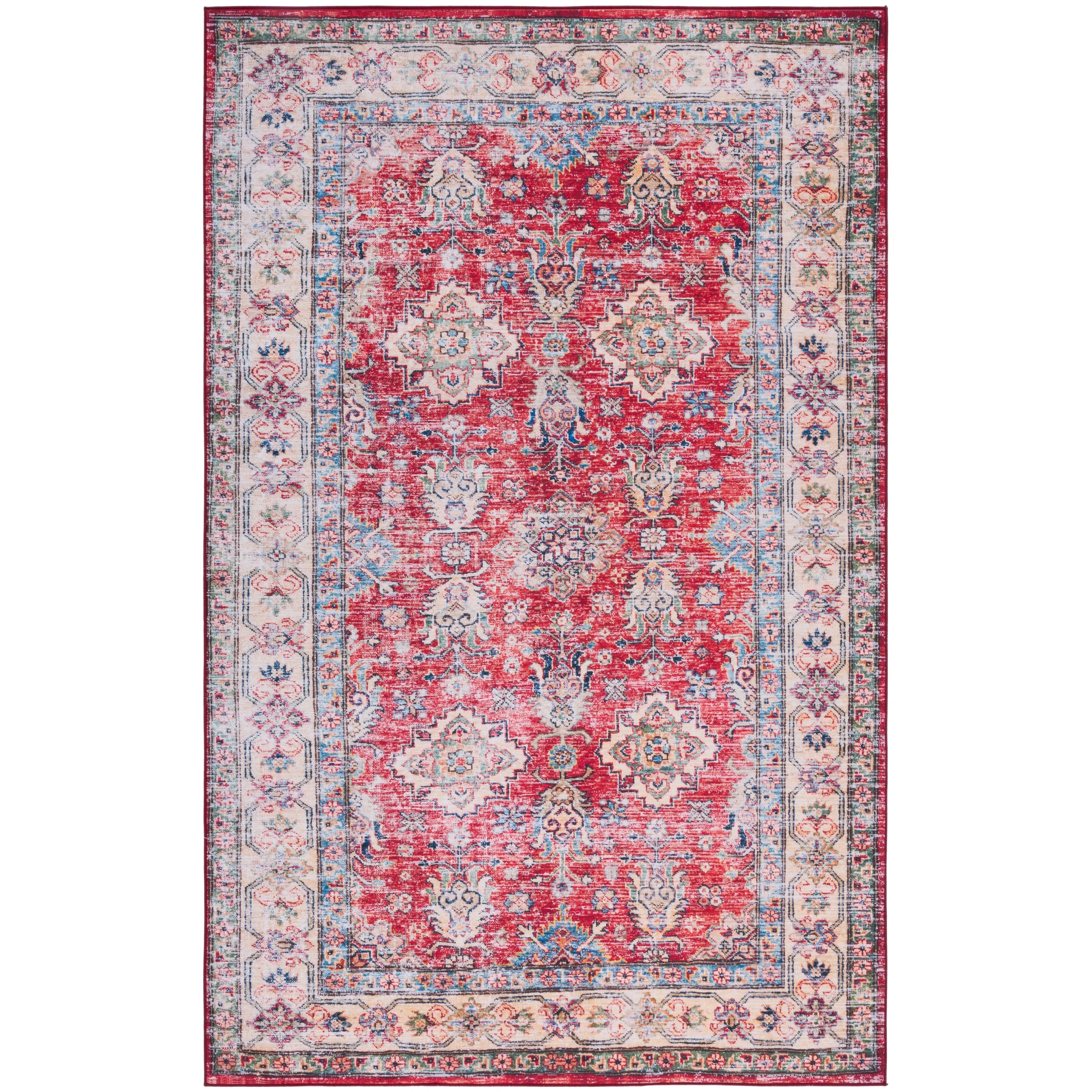 SAFAVIEH Tucson Machine Washable Slip Resistant Fraida Oriental Rug