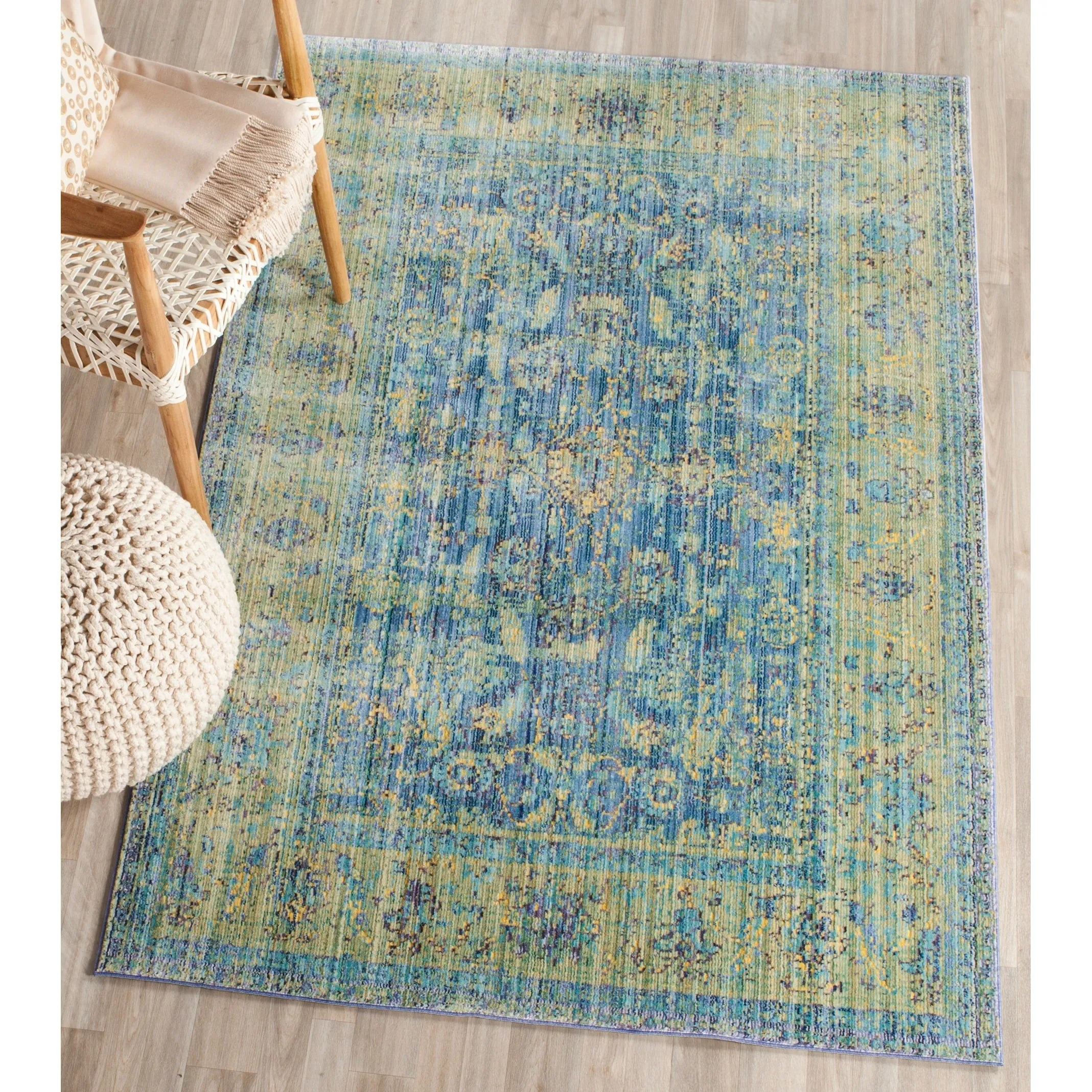 SAFAVIEH Valencia Neva Distressed Vintage Boho Oriental Polyester Rug