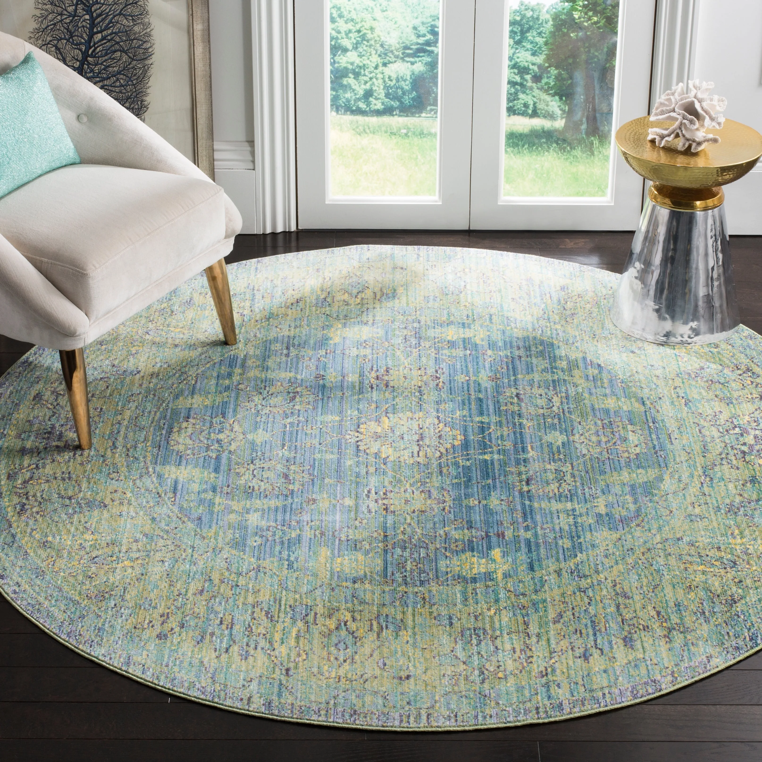 SAFAVIEH Valencia Neva Distressed Vintage Boho Oriental Polyester Rug