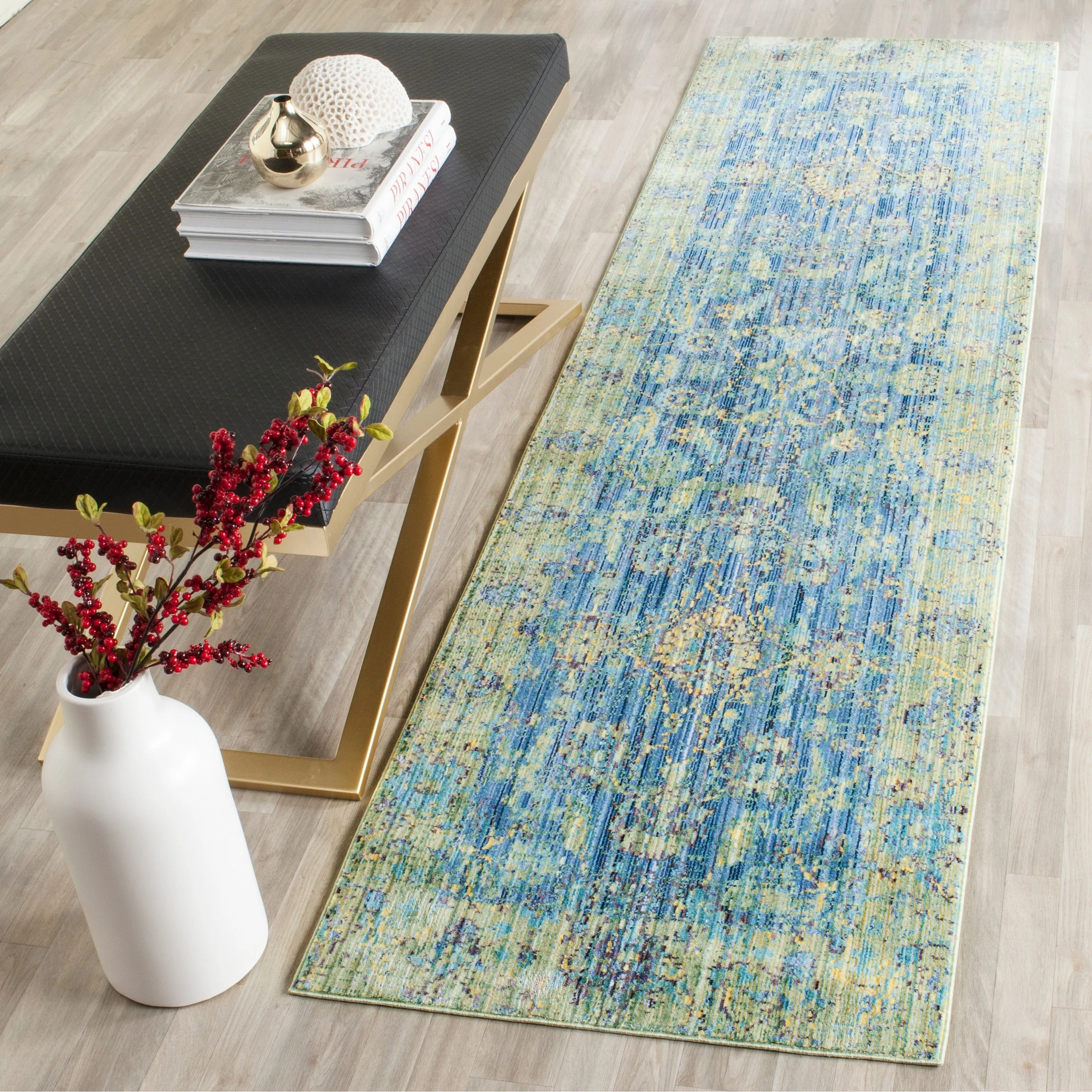 SAFAVIEH Valencia Neva Distressed Vintage Boho Oriental Polyester Rug