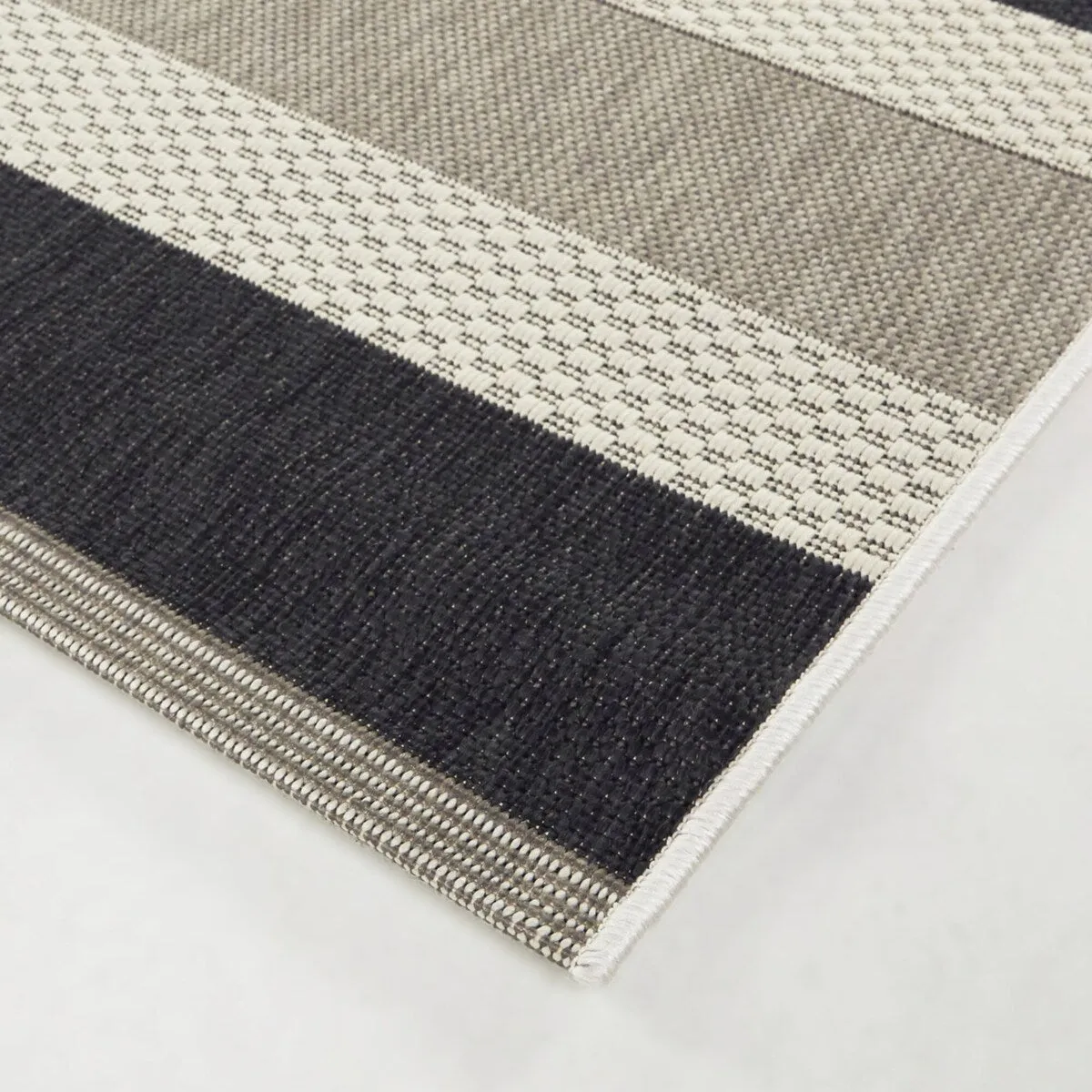 Sandor Modern Striped Indoor/Outdoor Area Rug