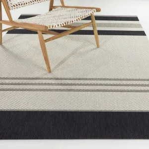 Sandor Modern Striped Indoor/Outdoor Area Rug
