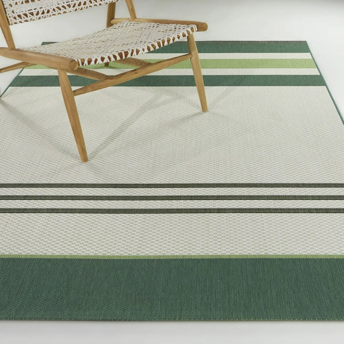 Sandor Modern Striped Indoor/Outdoor Area Rug