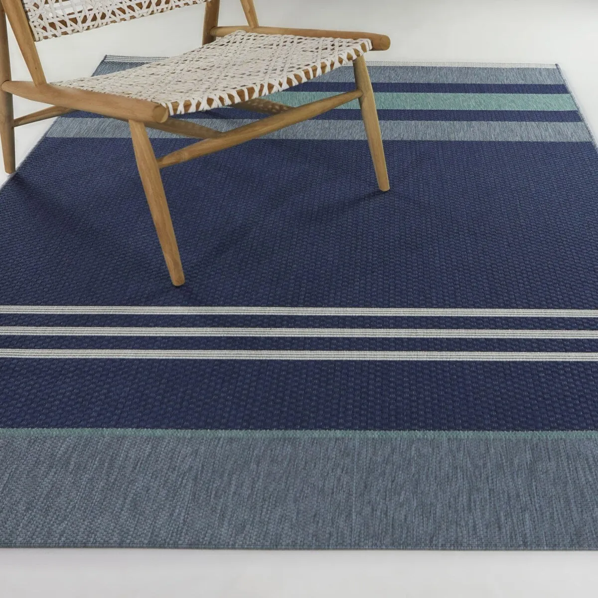 Sandor Modern Striped Indoor/Outdoor Area Rug