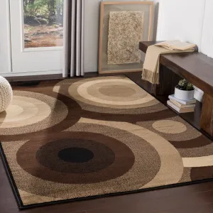 SandyCircles Indoor Area Rug - 8'10 x 12'9