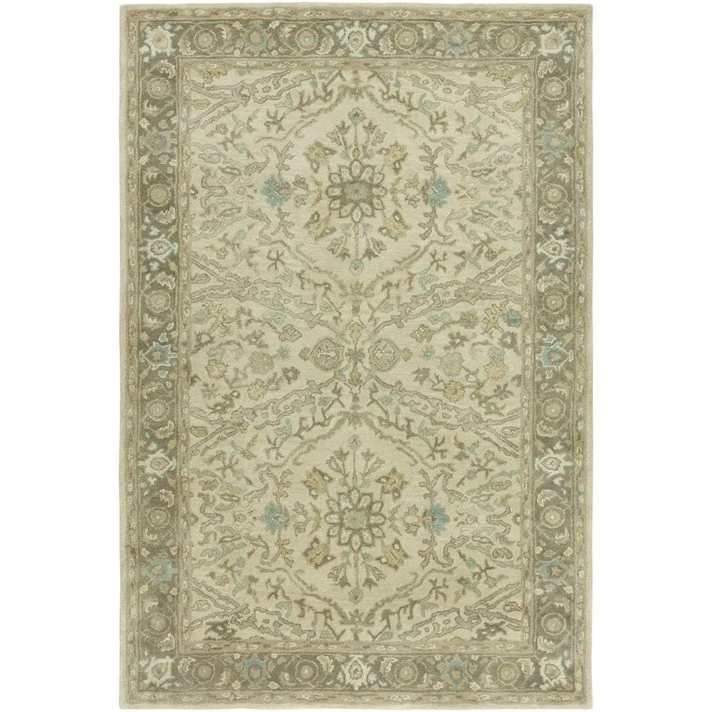 Seville Hand-tufted Ivory/Brown Wool and Viscose Area Rug