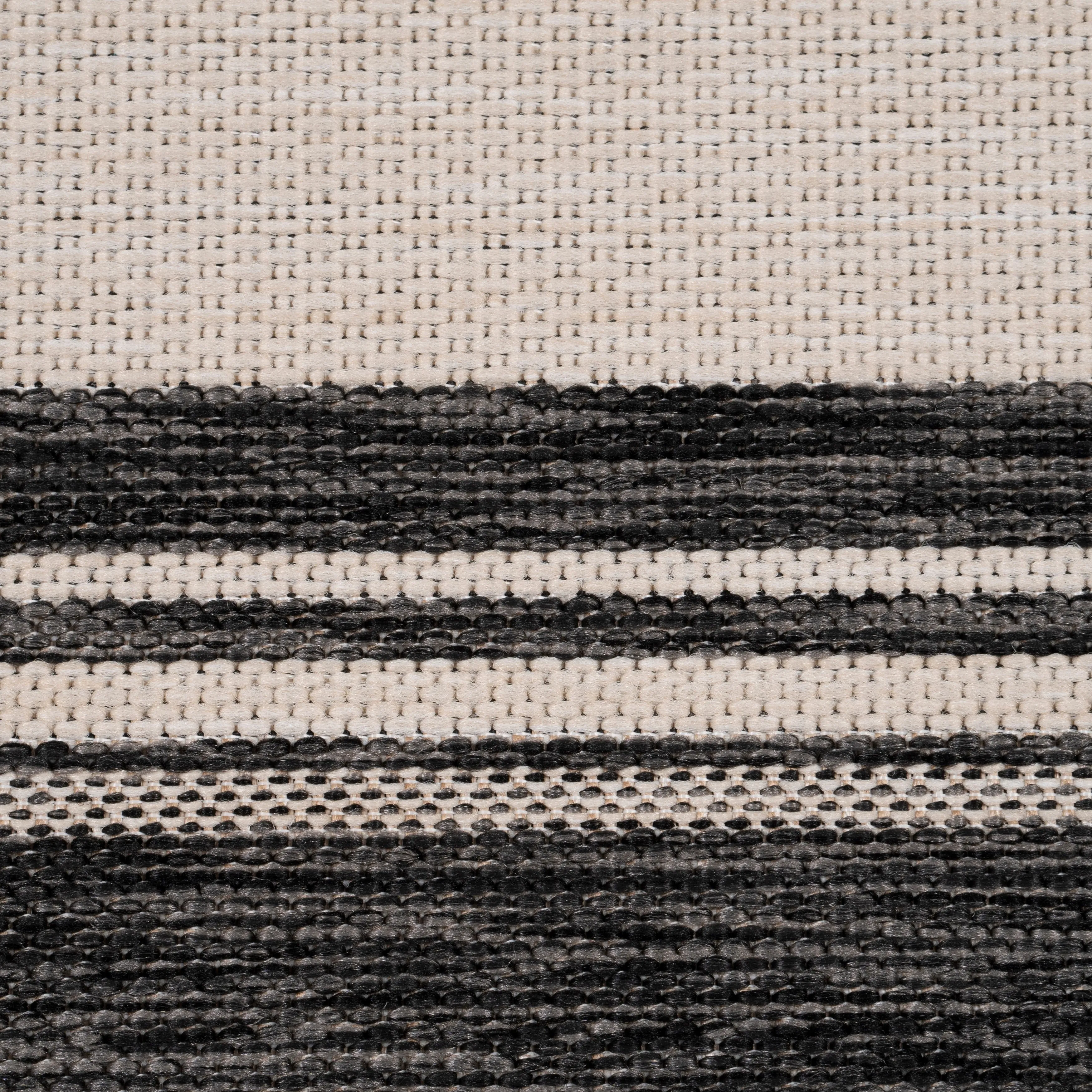 Sevita Framing Striped Bordered Indoor Outdoor Rug