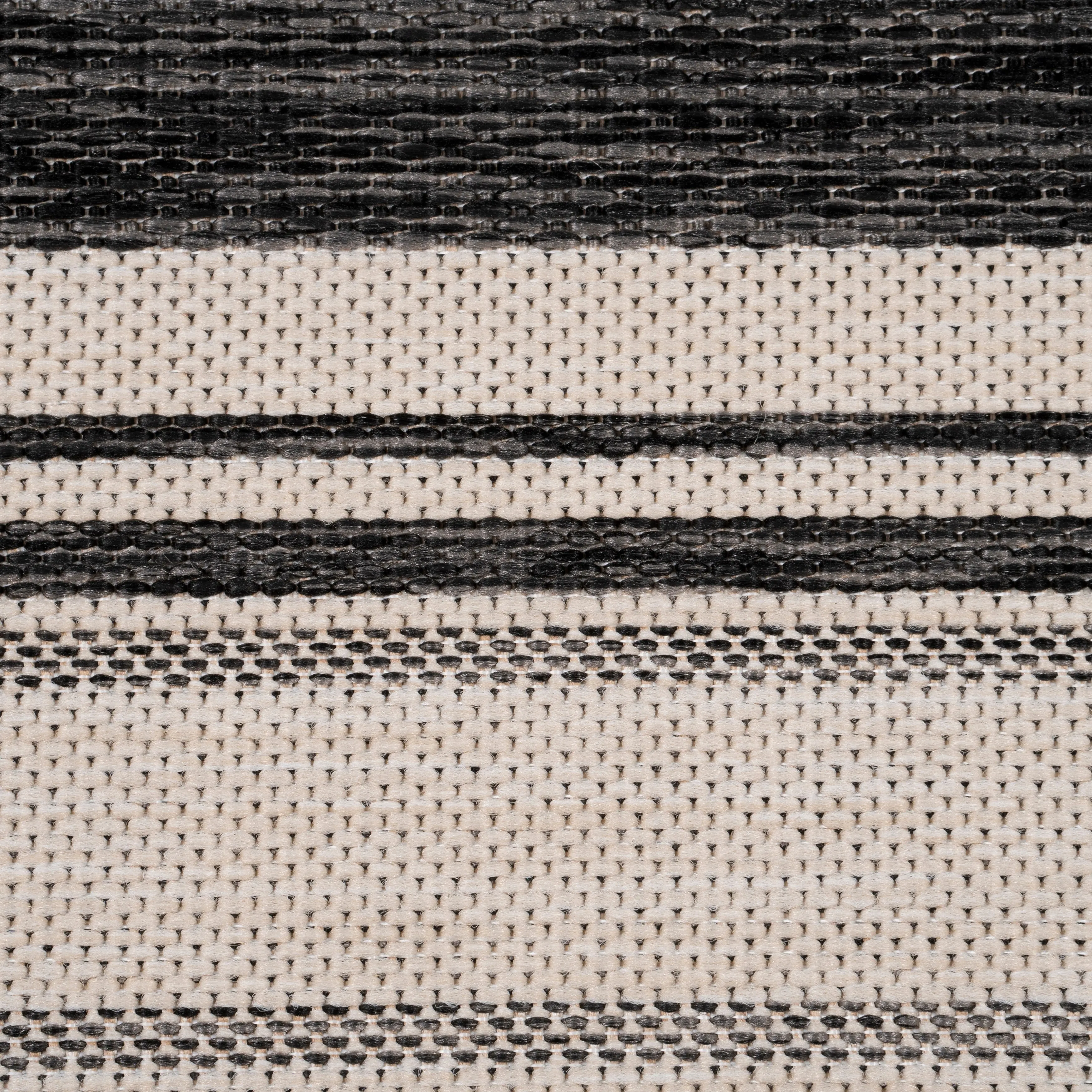 Sevita Framing Striped Bordered Indoor Outdoor Rug