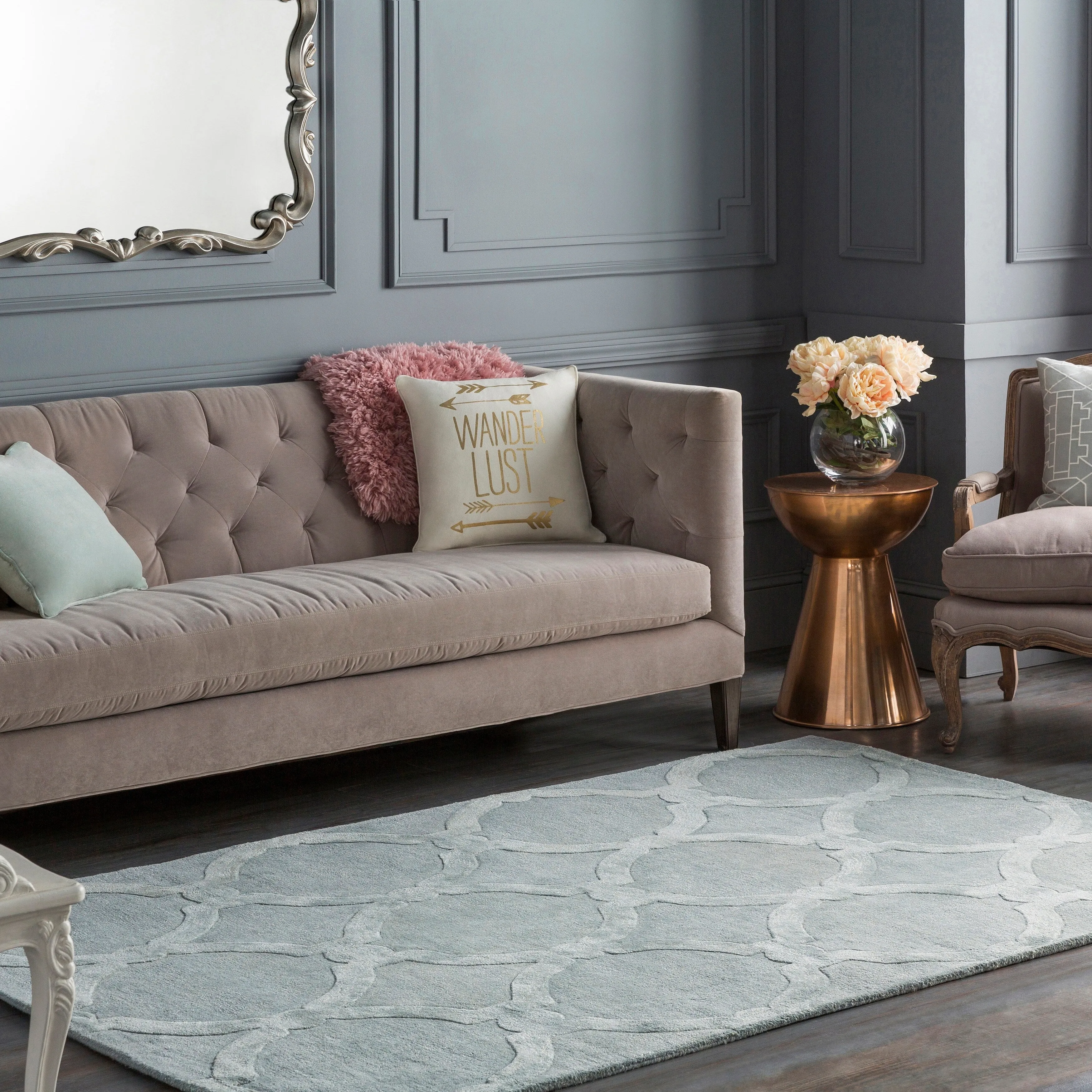 Silver Orchid Fontan Hand-Tufted Wool Rug
