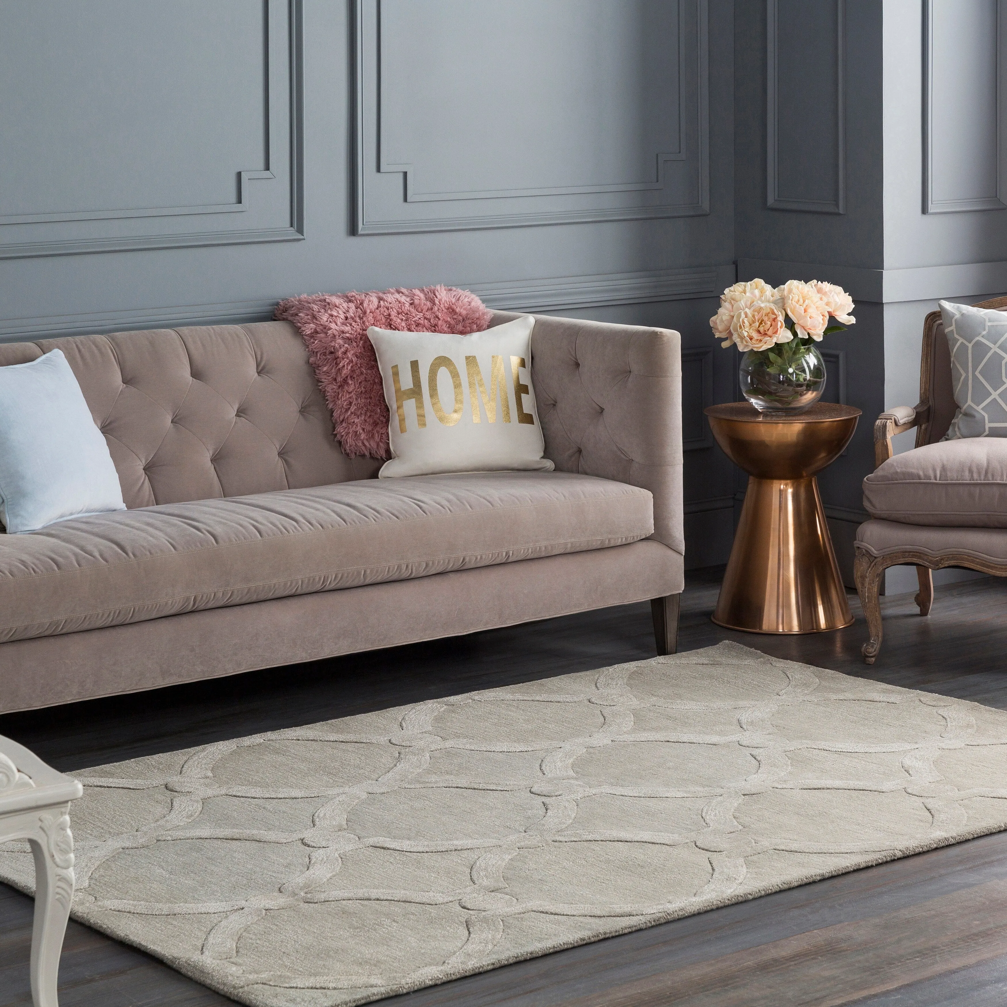 Silver Orchid Fontan Hand-Tufted Wool Rug