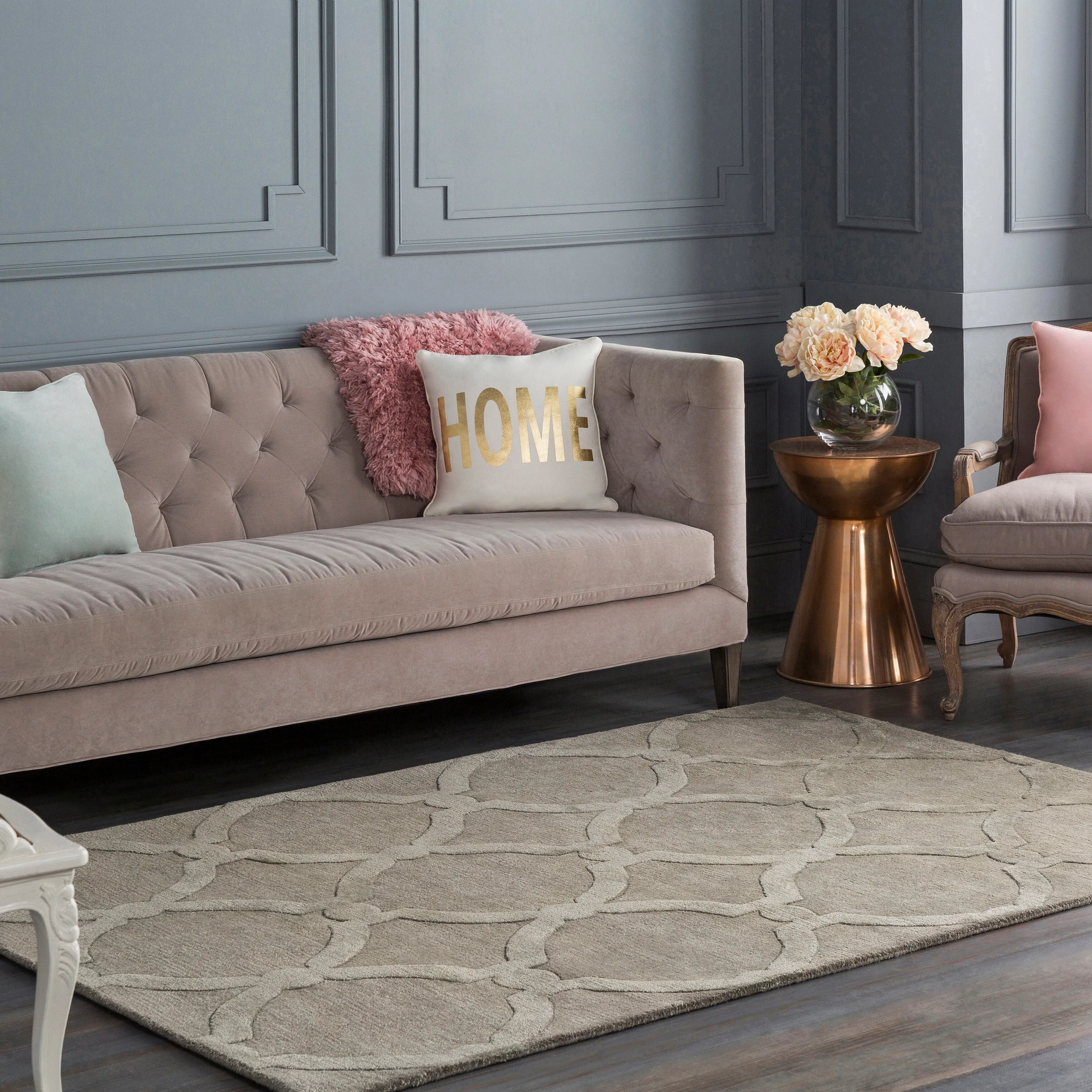 Silver Orchid Fontan Hand-Tufted Wool Rug