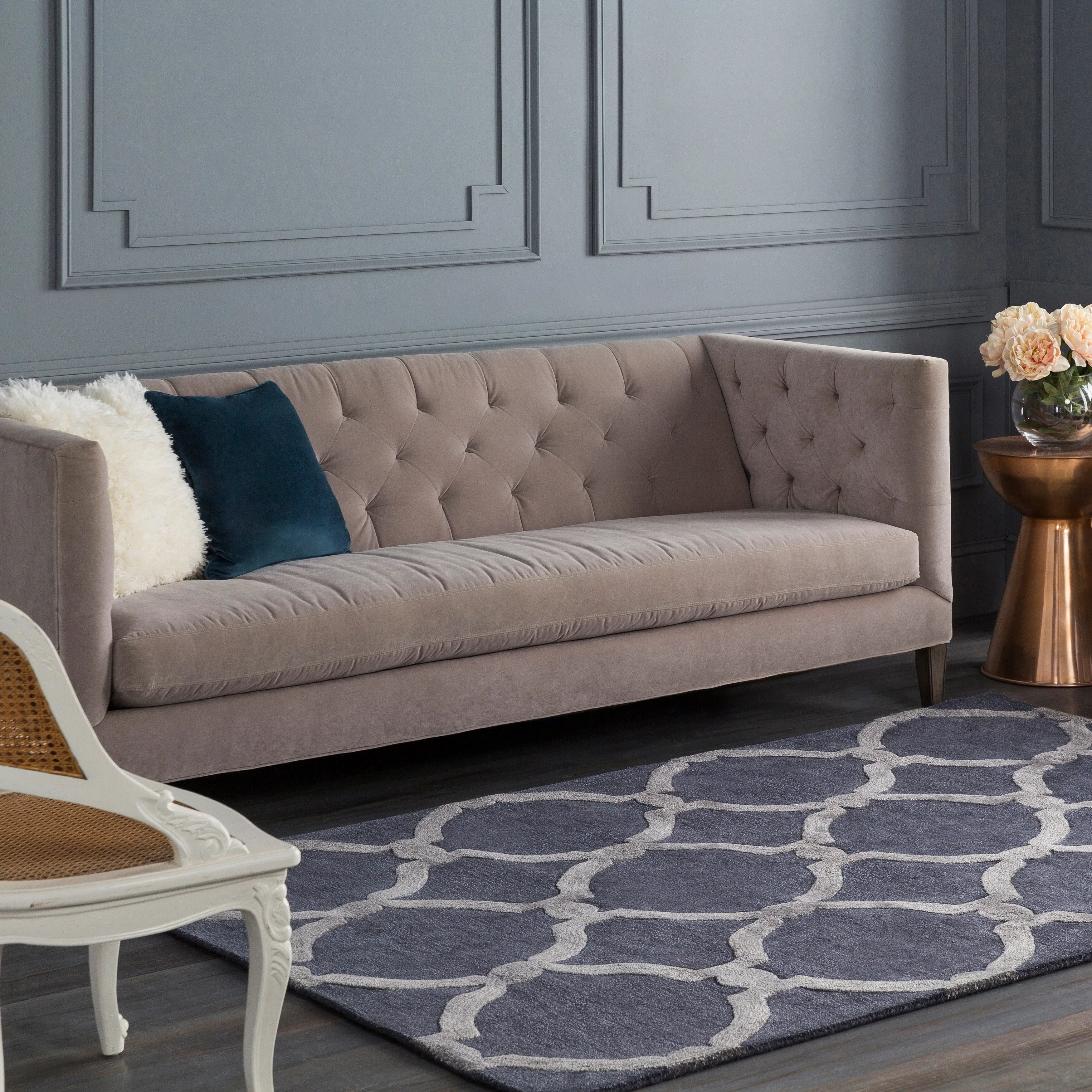 Silver Orchid Fontan Hand-Tufted Wool Rug