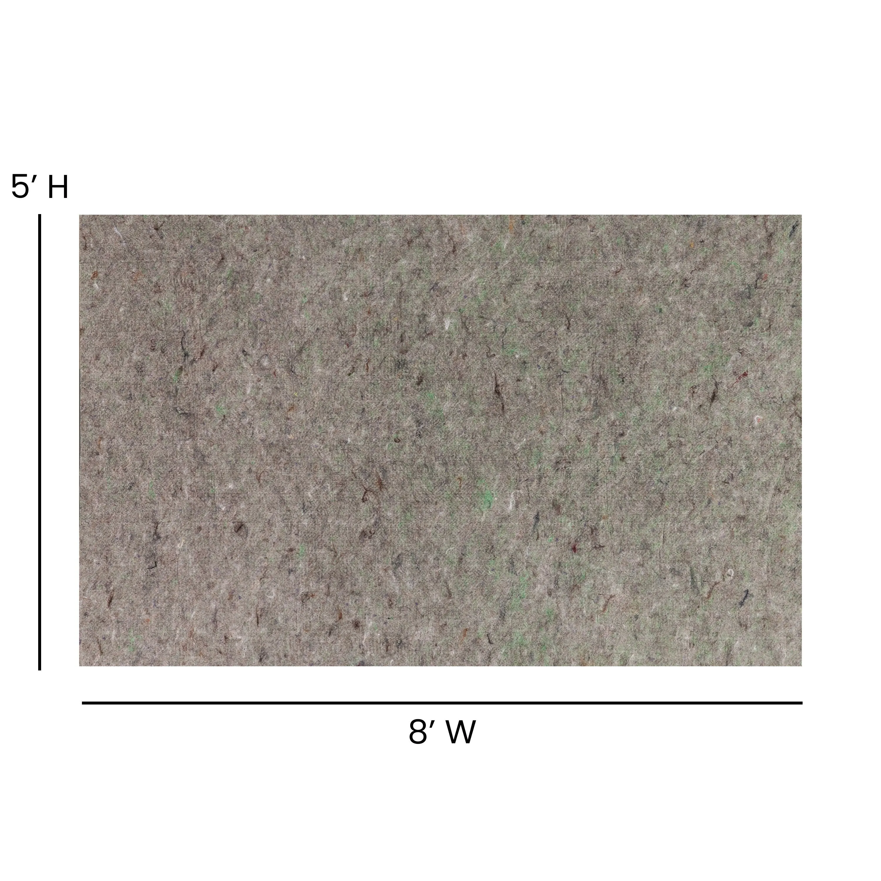 Slide-Stop Multi-Surface Reversible Non-Slip Cushion Rug Pad. 1/4 Thick. Floor Protection. for 4'x6' Area Rug. Gray