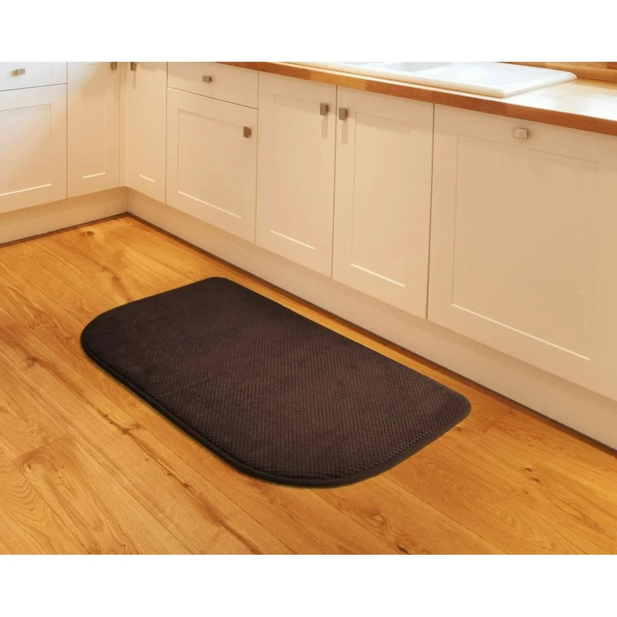 Soft Plush Memory Foam Kitchen Rug Mat - Non-Slip Backing - 18x30 Inch - 18x30 Rectangle