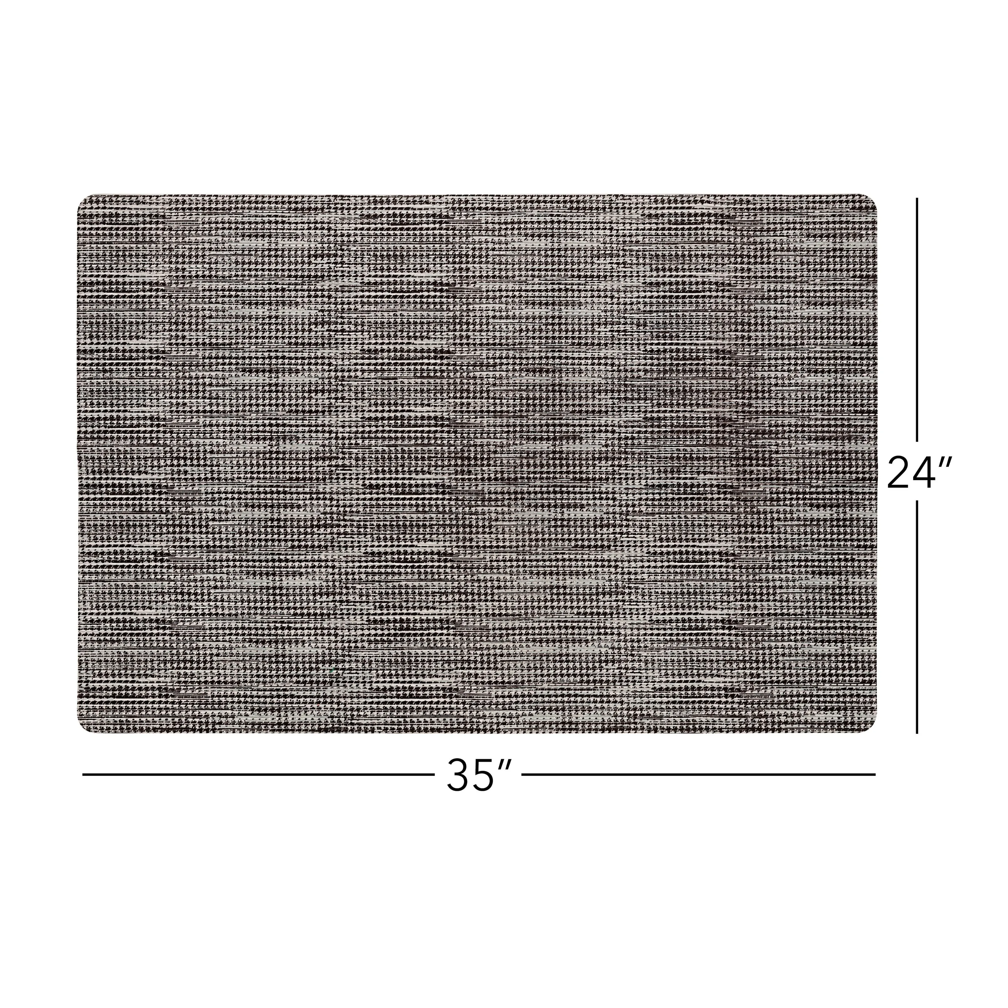 SoHome Smooth Step Houndstooth Machine Washable Utility Mat. 24x35