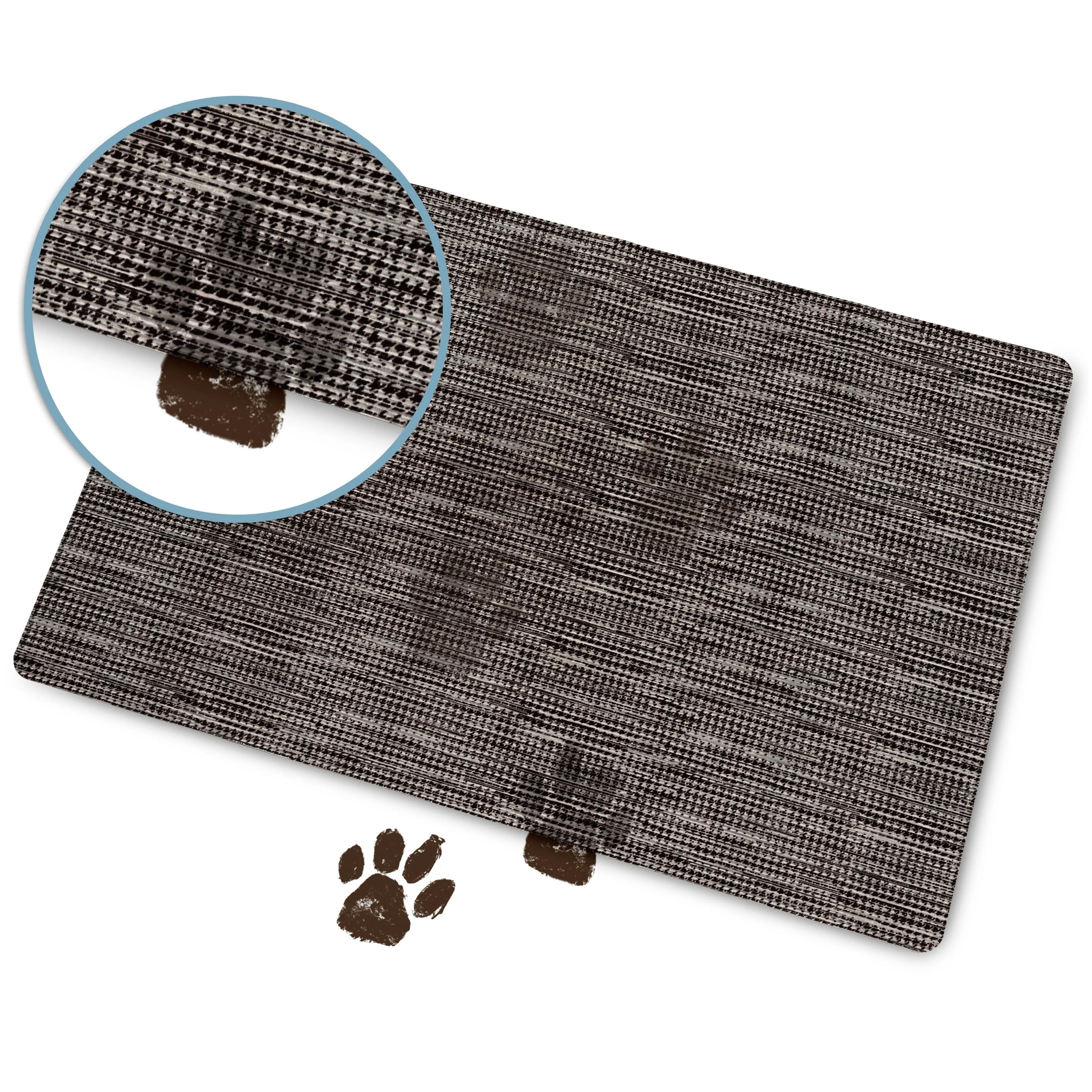 SoHome Smooth Step Houndstooth Machine Washable Utility Mat. 24x35