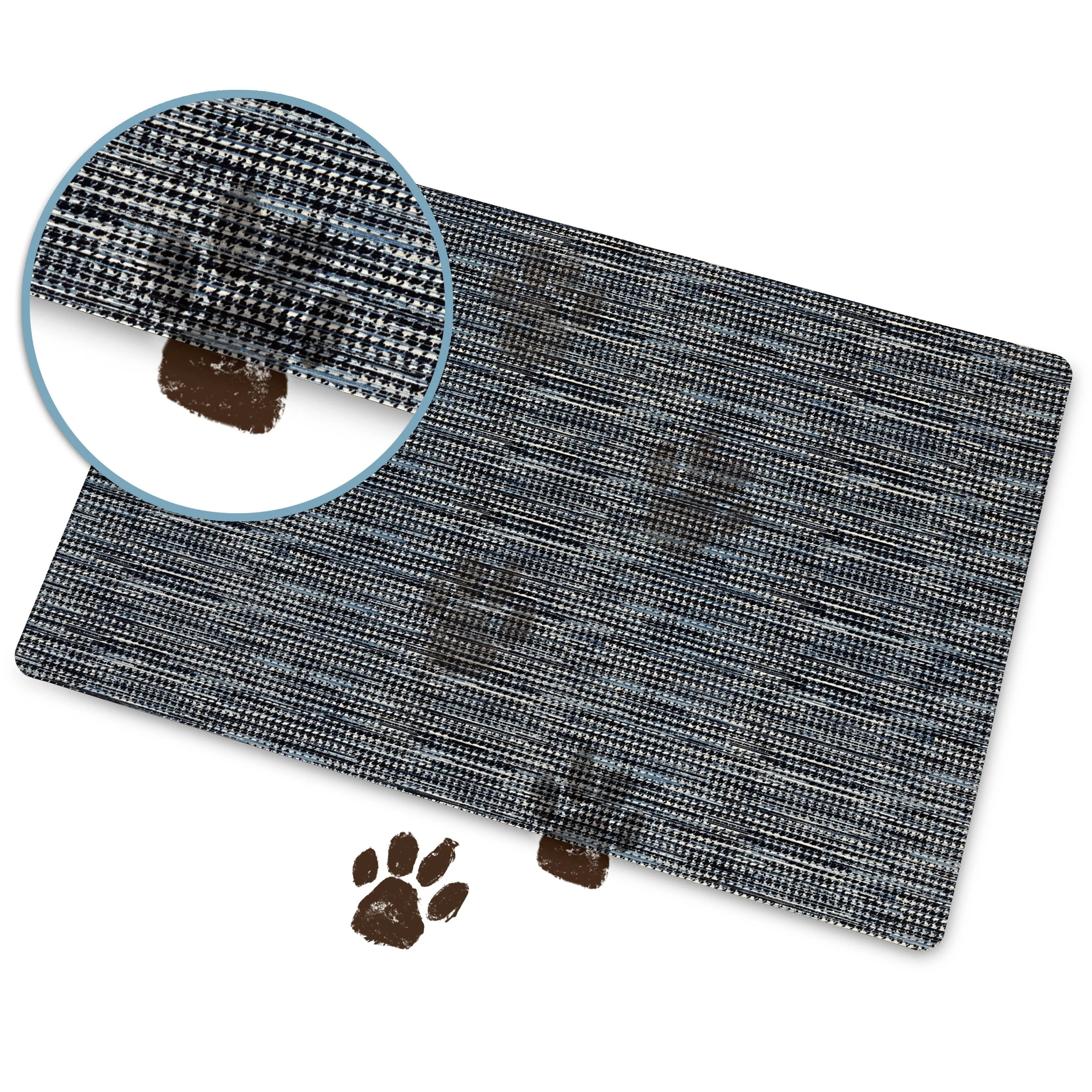 SoHome Smooth Step Houndstooth Machine Washable Utility Mat. 24x35
