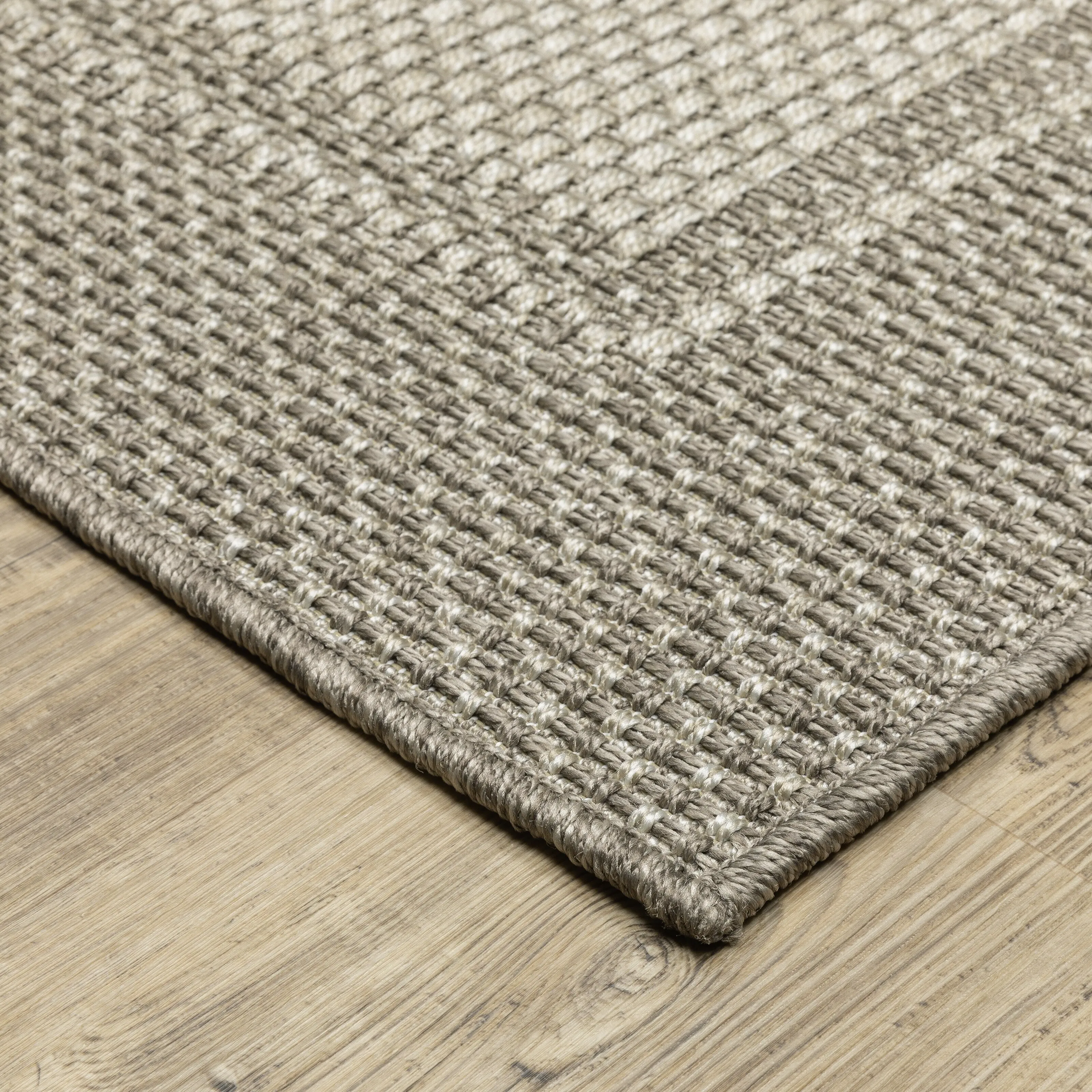 Style Haven Calayan Woven Border Grey Ultimate Performance Area Rug~