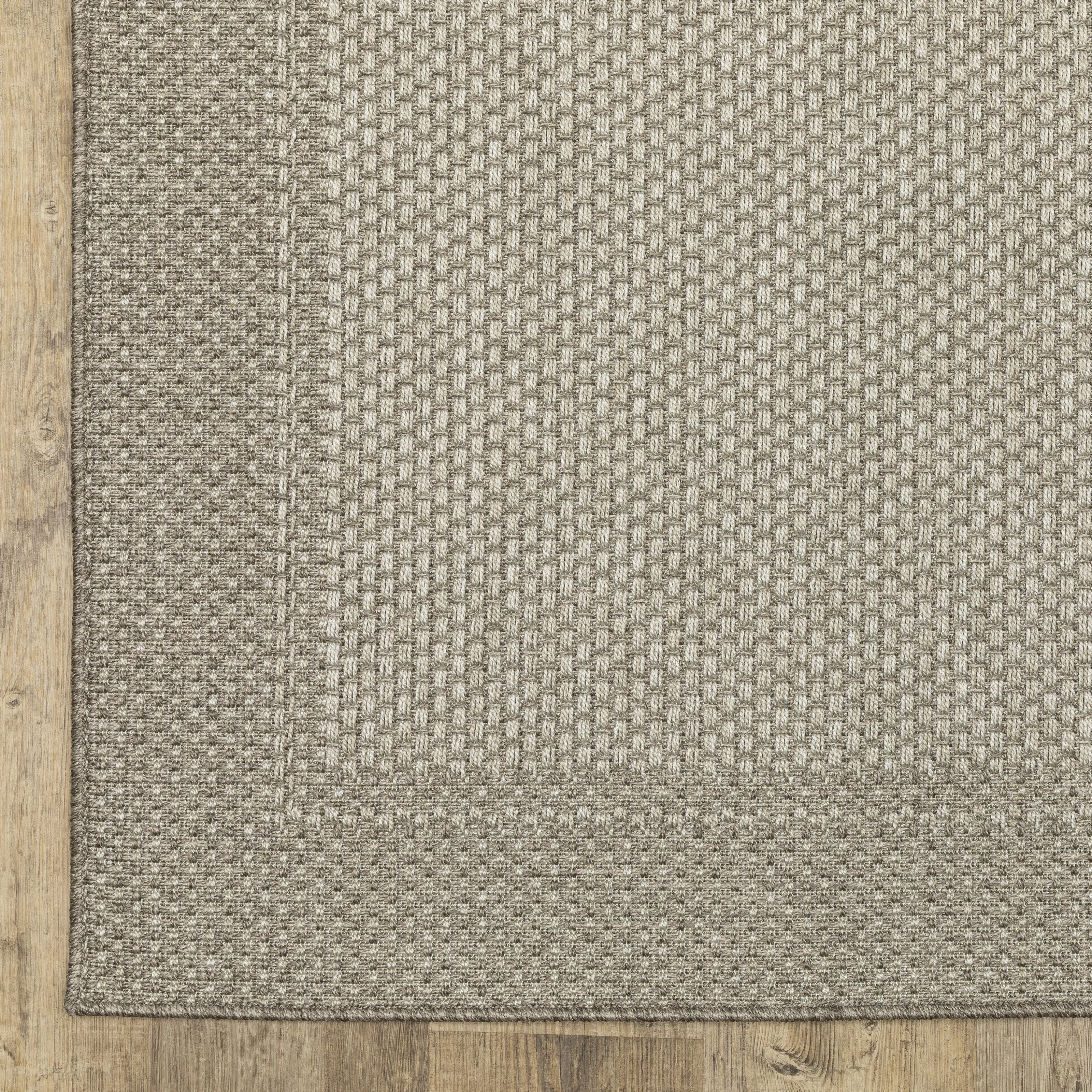 Style Haven Calayan Woven Border Grey Ultimate Performance Area Rug~