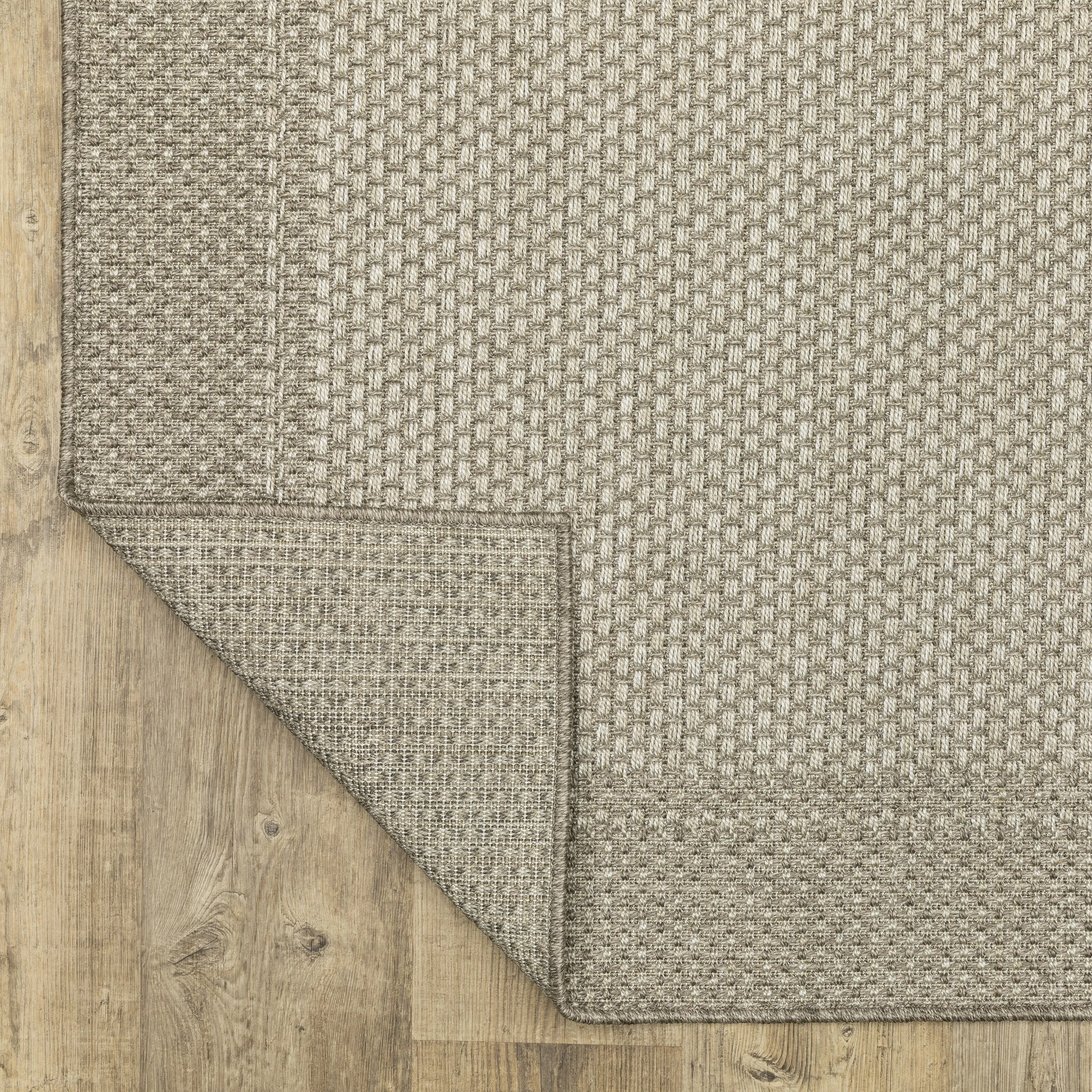 Style Haven Calayan Woven Border Grey Ultimate Performance Area Rug~