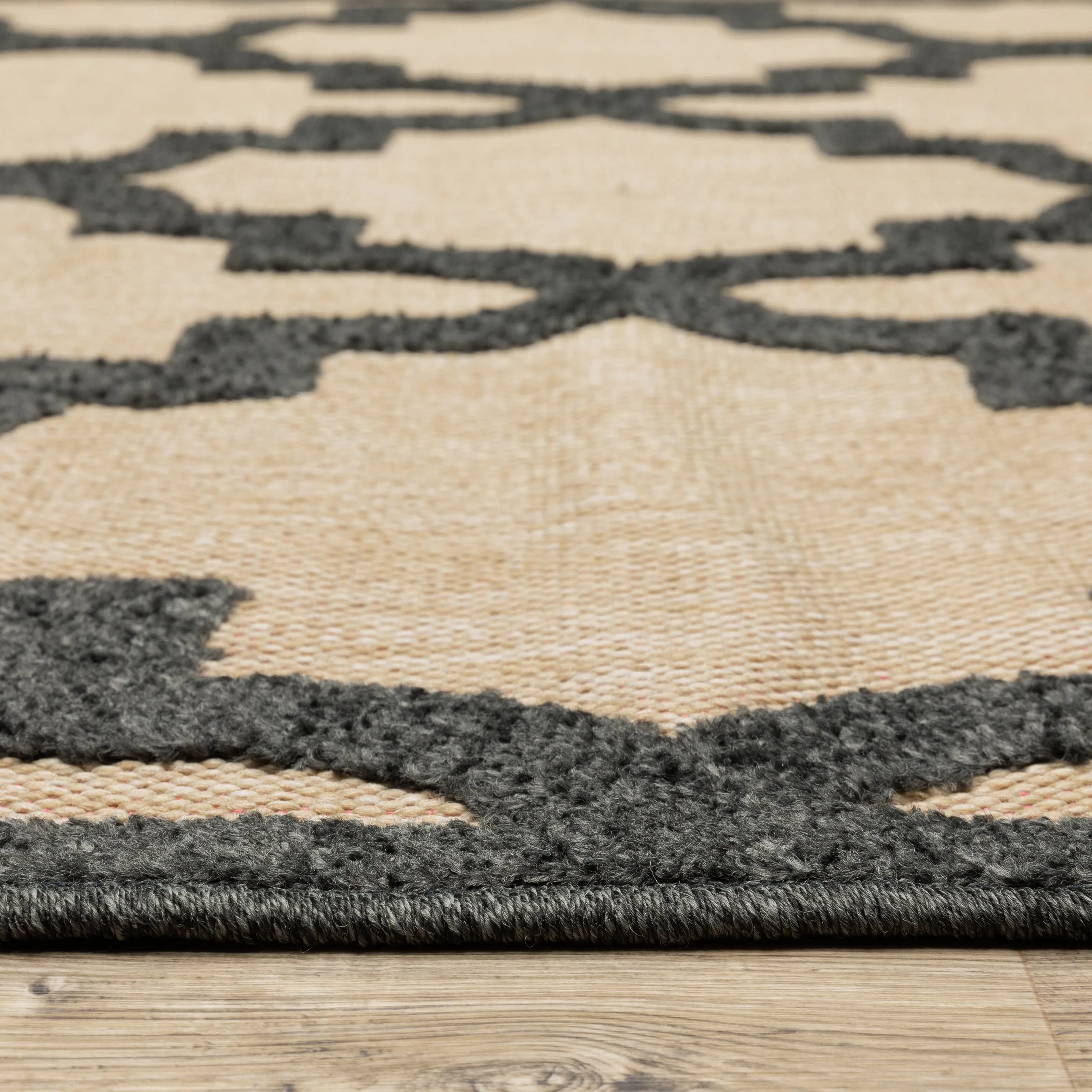 Style Haven Cara Mixed Pile Quatrafoil Lattice Indoor/ Outdoor Area Rug