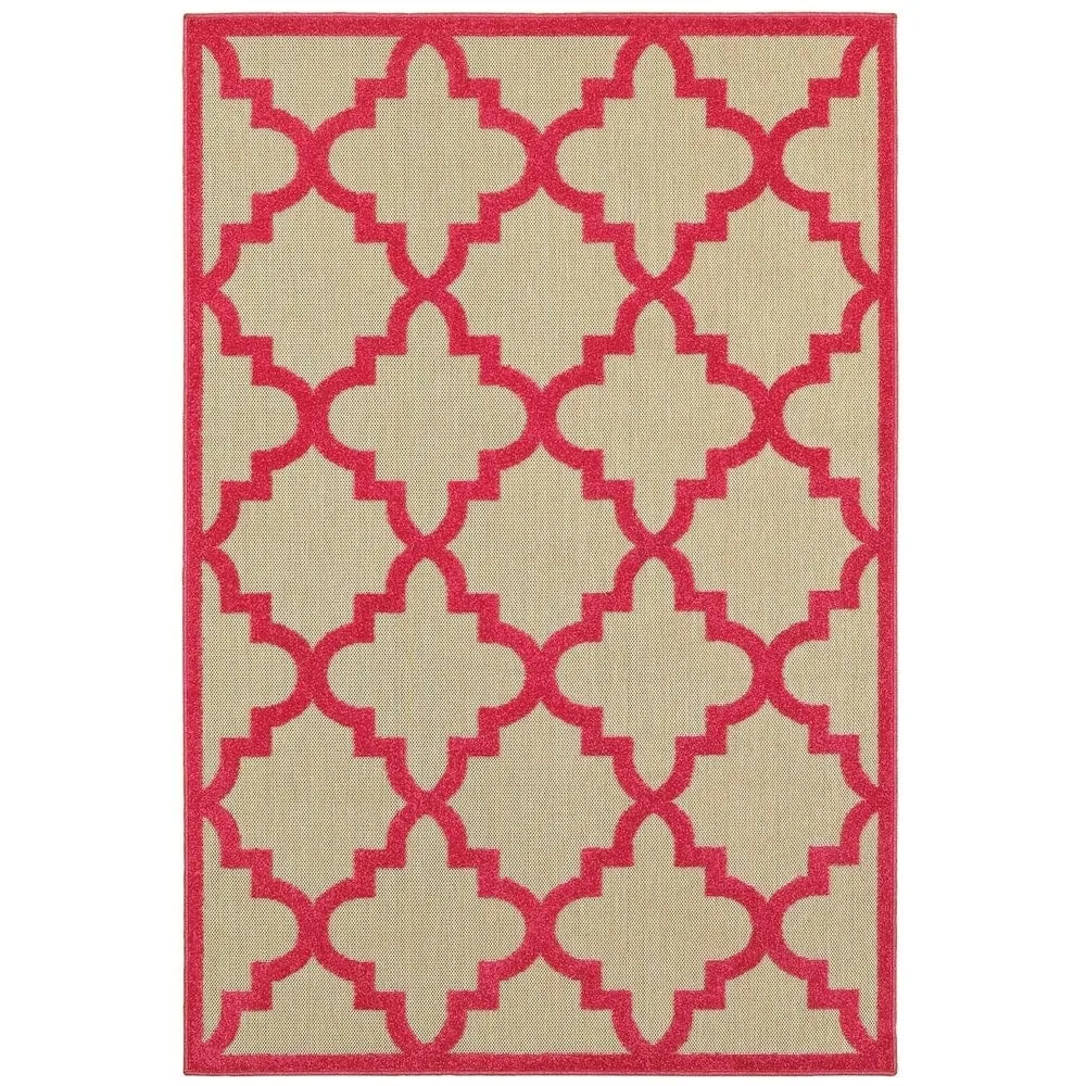 Style Haven Cara Mixed Pile Quatrafoil Lattice Indoor/ Outdoor Area Rug