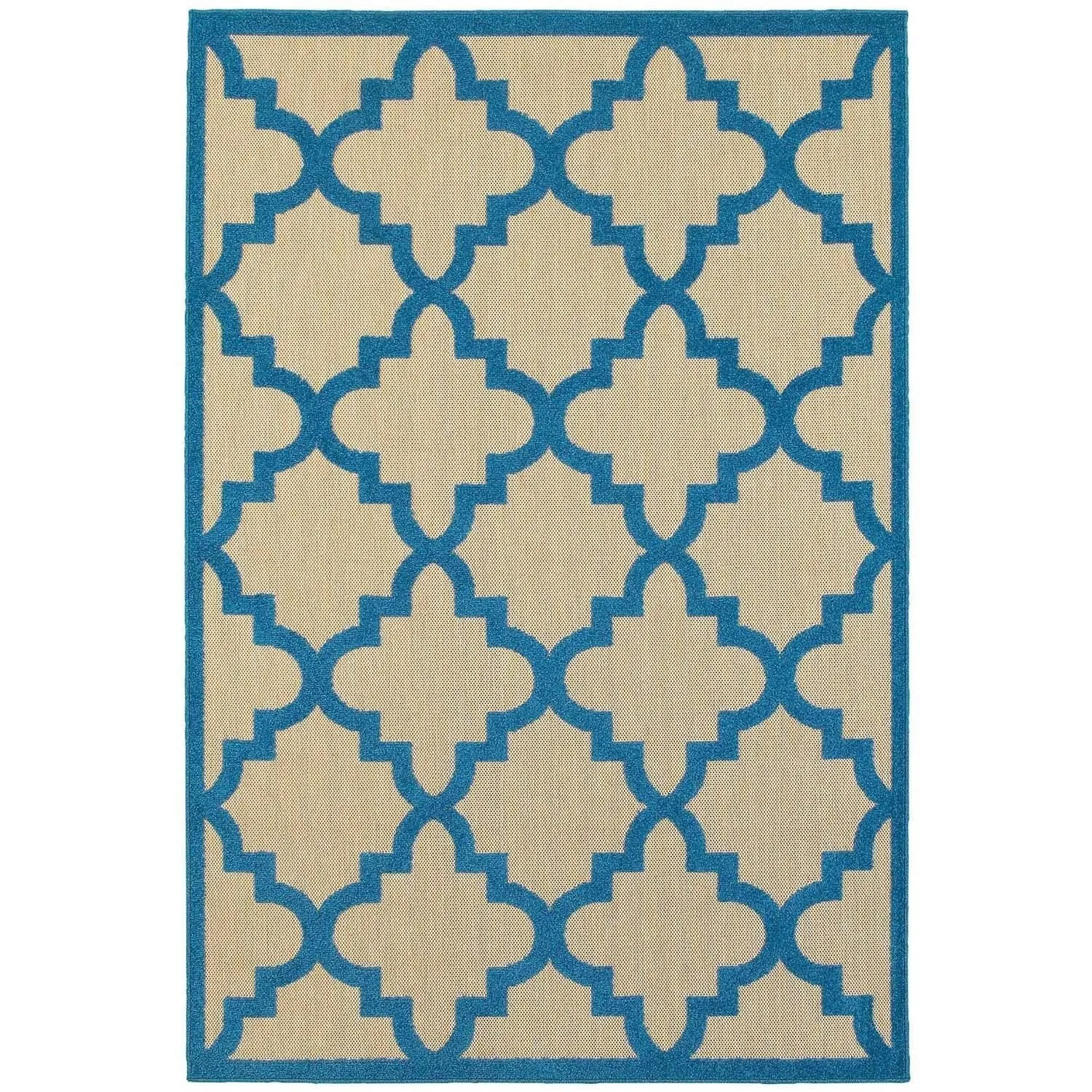 Style Haven Cara Mixed Pile Quatrafoil Lattice Indoor/ Outdoor Area Rug