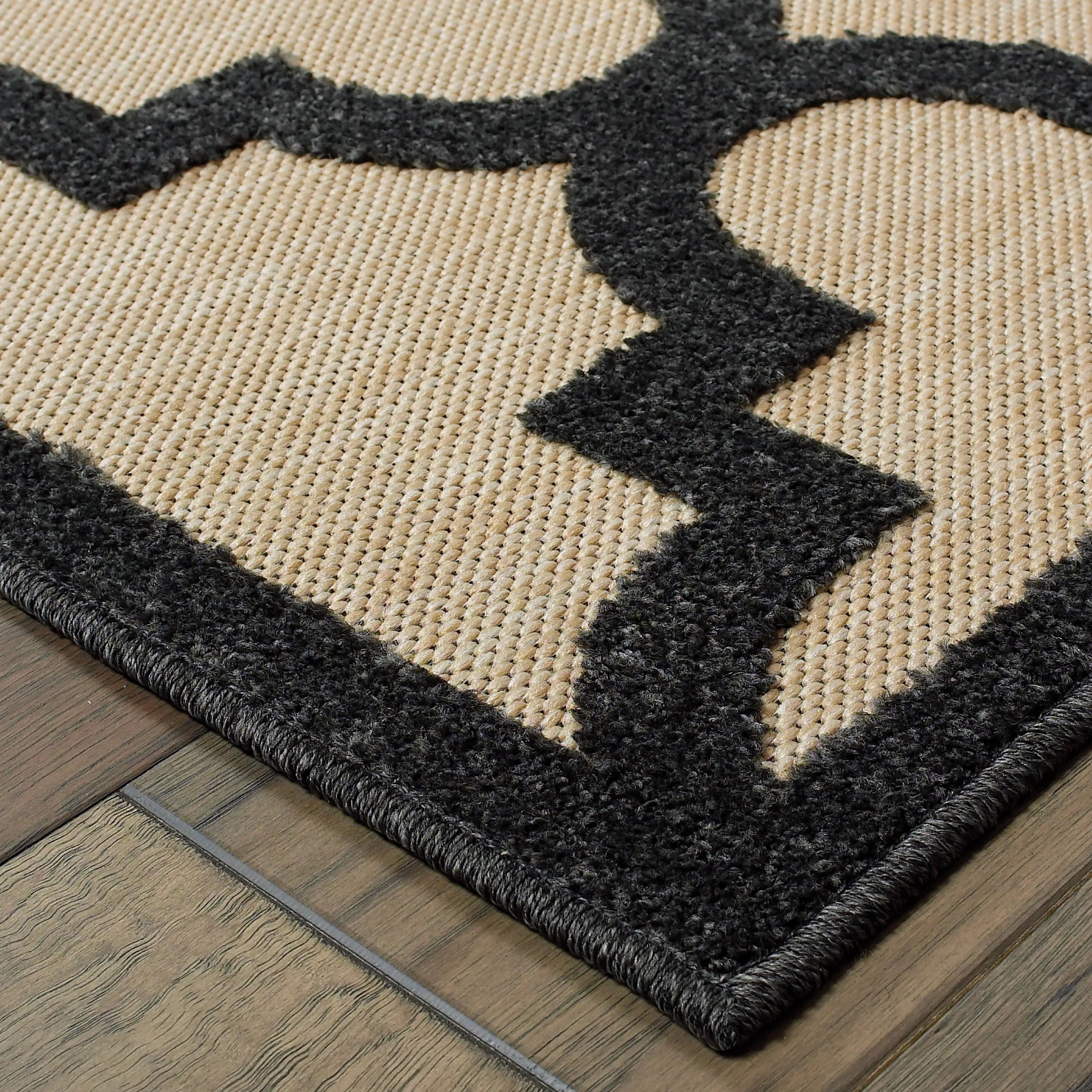 Style Haven Cara Mixed Pile Quatrafoil Lattice Indoor/ Outdoor Area Rug