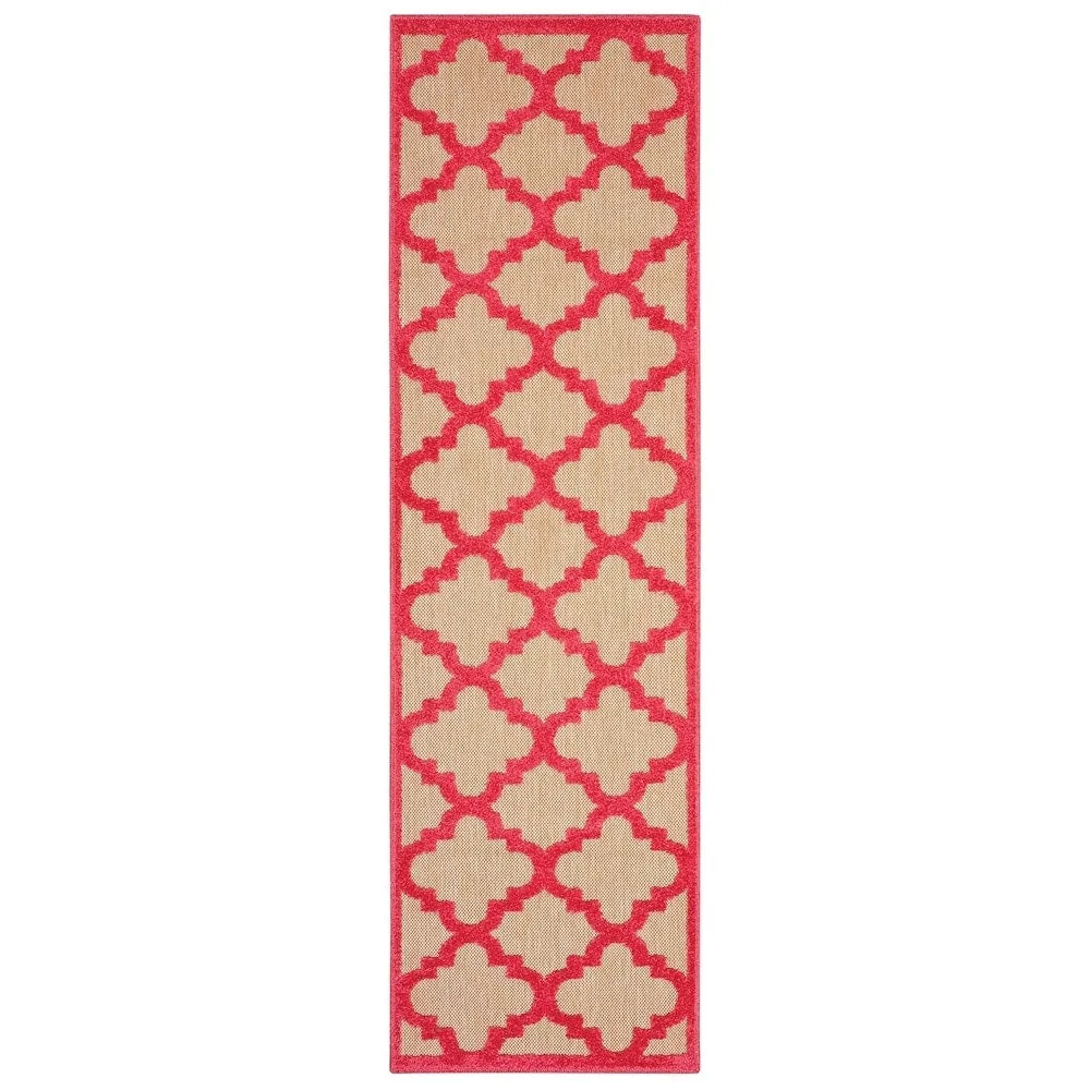 Style Haven Cara Mixed Pile Quatrafoil Lattice Indoor/ Outdoor Area Rug