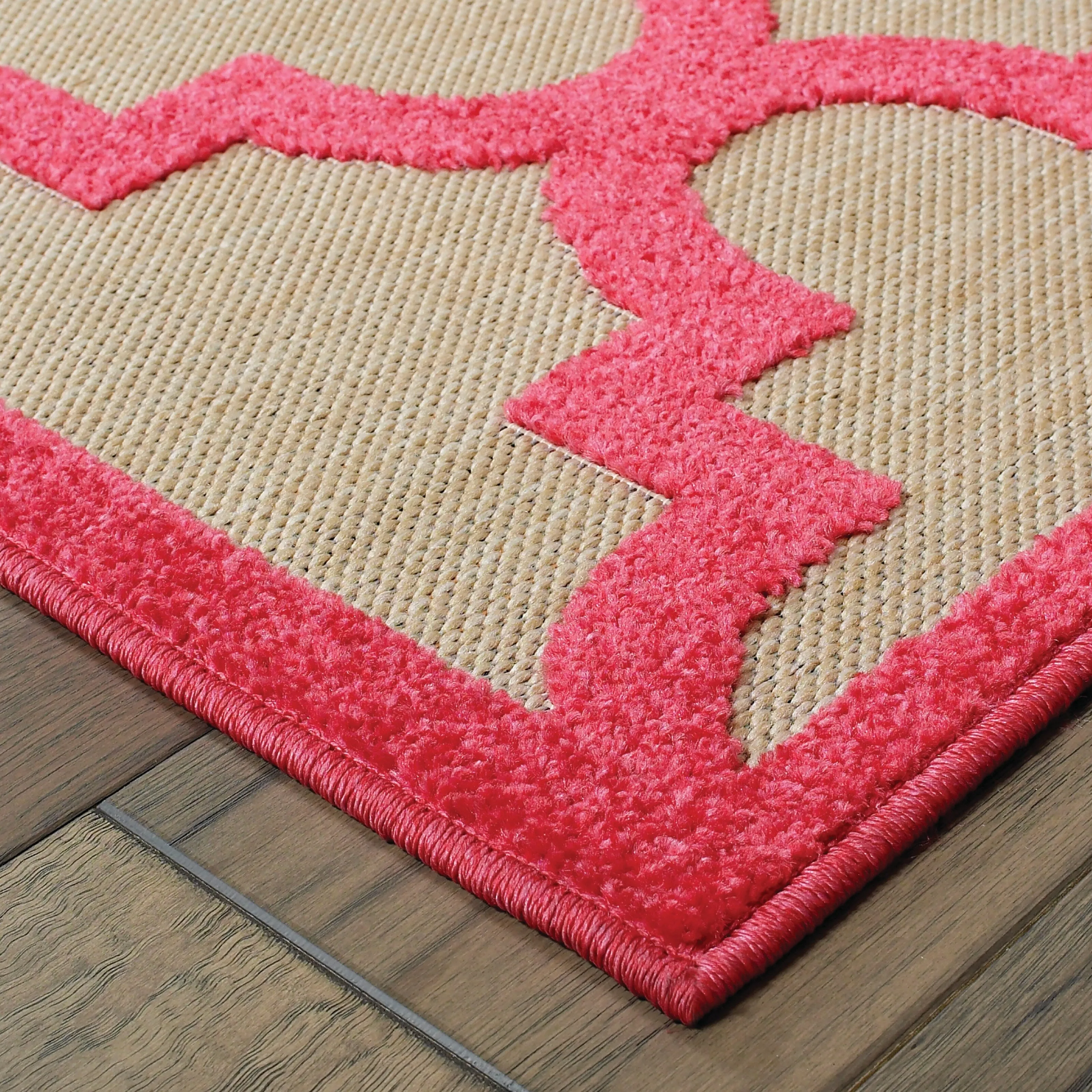 Style Haven Cara Mixed Pile Quatrafoil Lattice Indoor/ Outdoor Area Rug